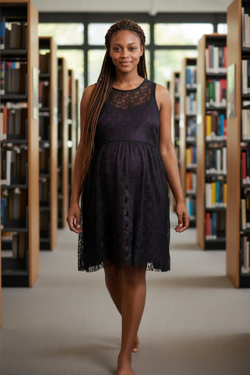 Scarlett & Jo Purple  Black Lace Overlay Dress – UK 26, Scarlett & Jo, 26, New condition — preloved on SilentSale®