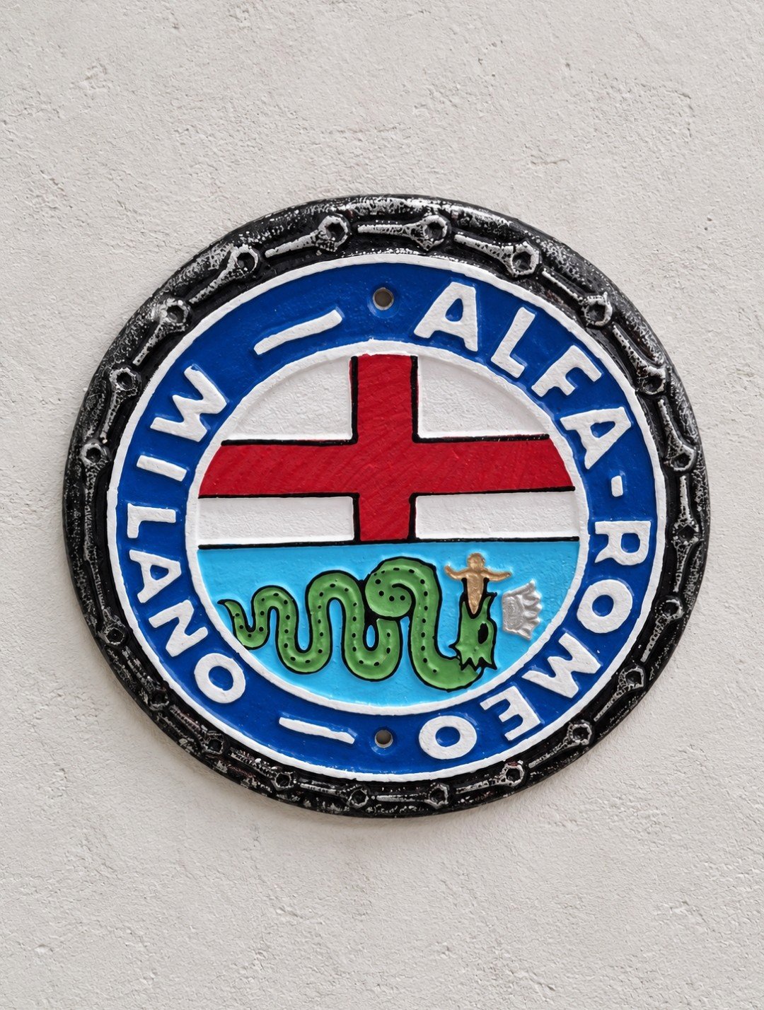 New Reprodcution Iron Alfa Romeo Wall Sign Man Cave Garage Gift, Alfa Romeo, Small, New condition — preloved on SilentSale®