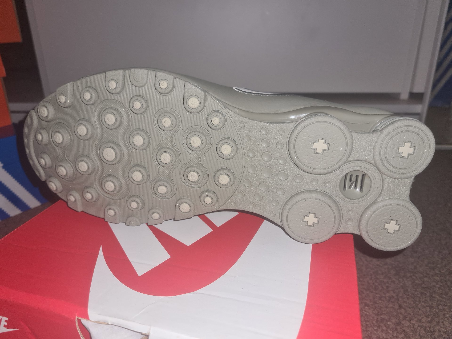 Nike Shox Grey Trainers UK 7.5, Nike, 7.5, Excellent condition — preloved on SilentSale®