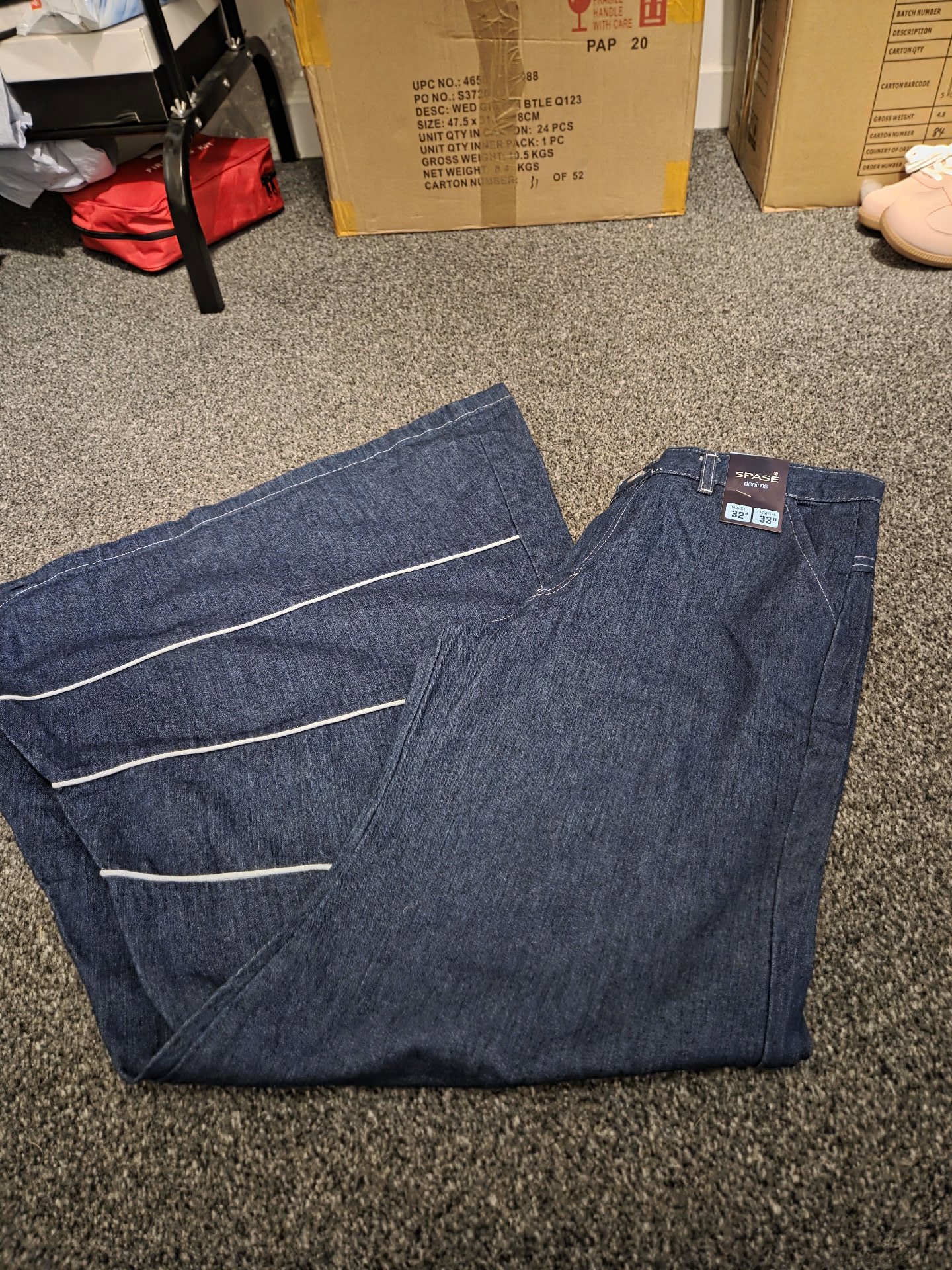 Spase Denim Wide Leg Jeans 32W 33L, Spase Denim, 32W 33L, New condition — preloved on SilentSale®