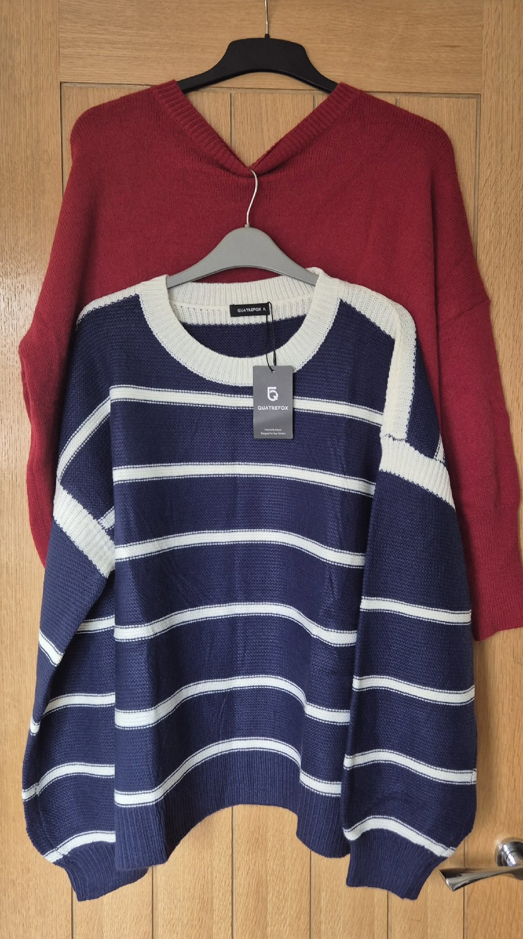 Quatrefox Navy Blue Striped Knit Jumper, Quatrefox, 16, New condition — preloved on SilentSale®