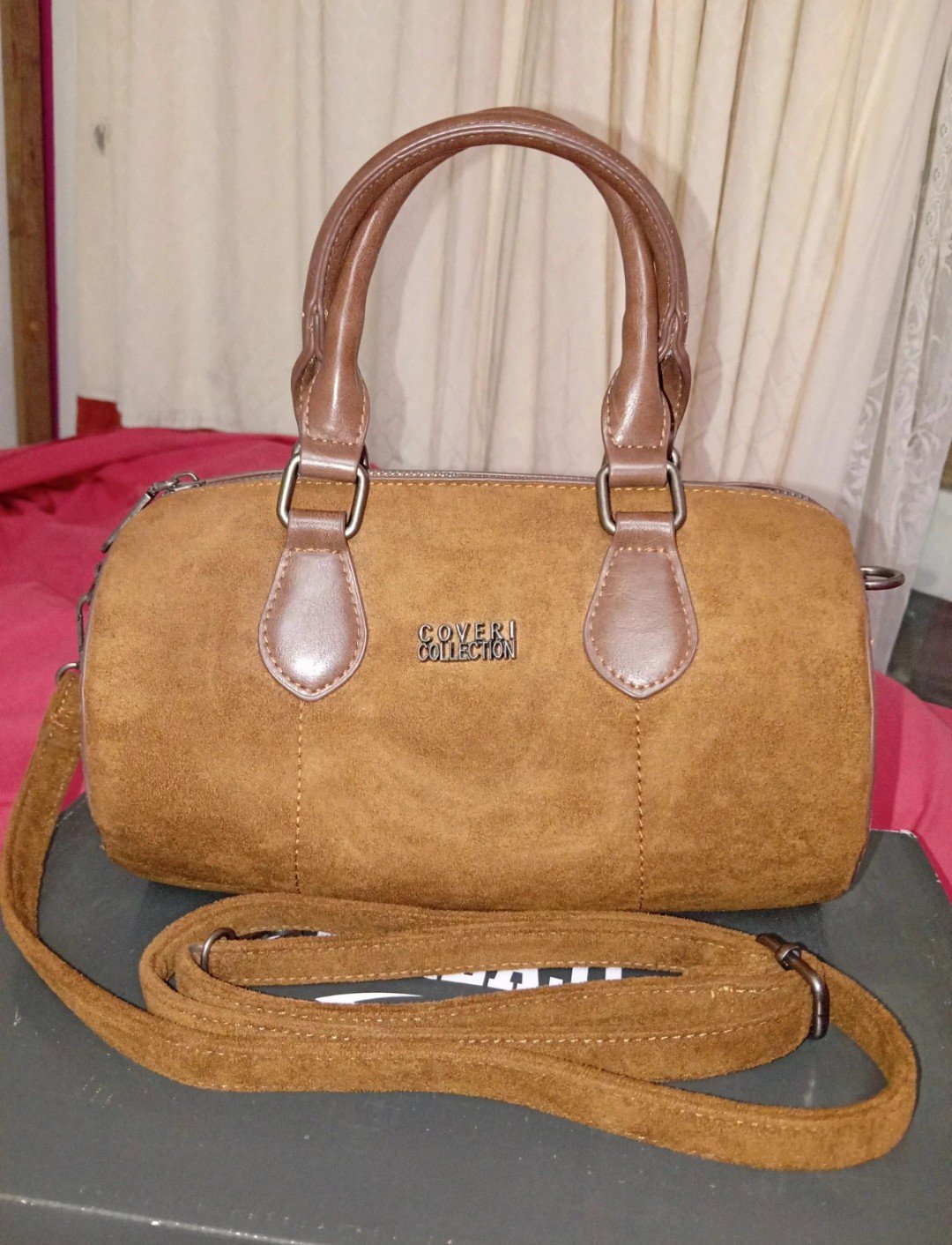 Coveri Collection Brown Suede Barrel Bag, Coveri Collection, Small, Like New condition — preloved on SilentSale®