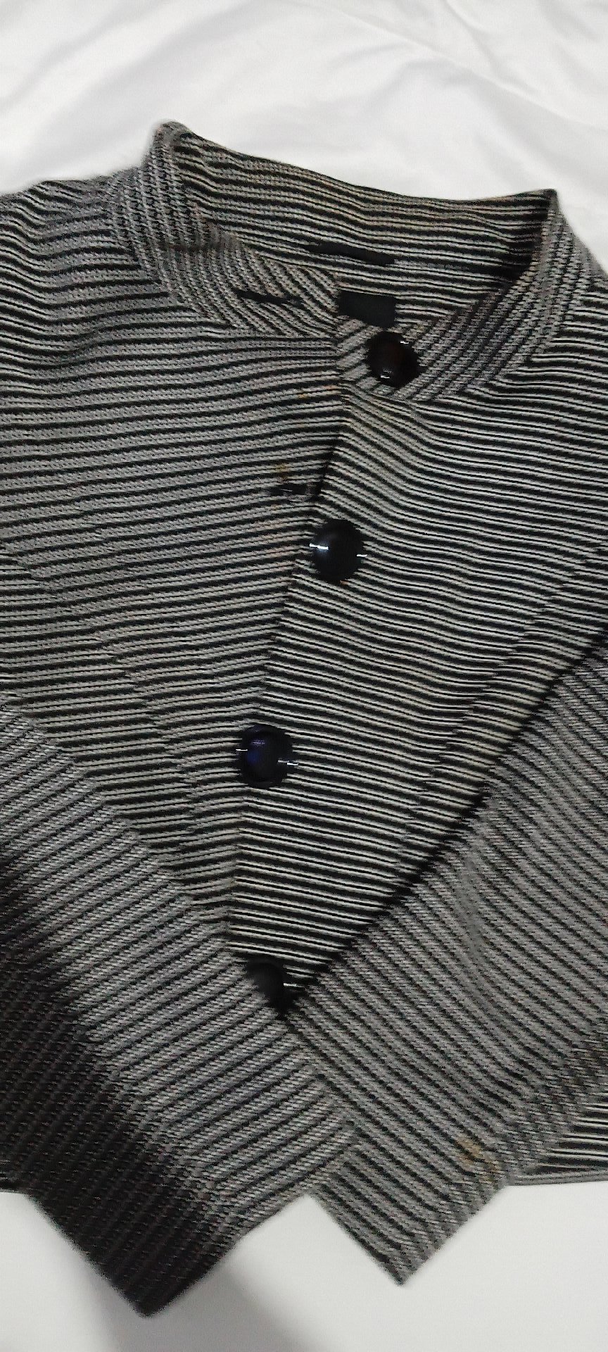 Next Black and White Patterned Button-Up Jacket – Size 12, Next, 12, Good condition — preloved on SilentSale®
