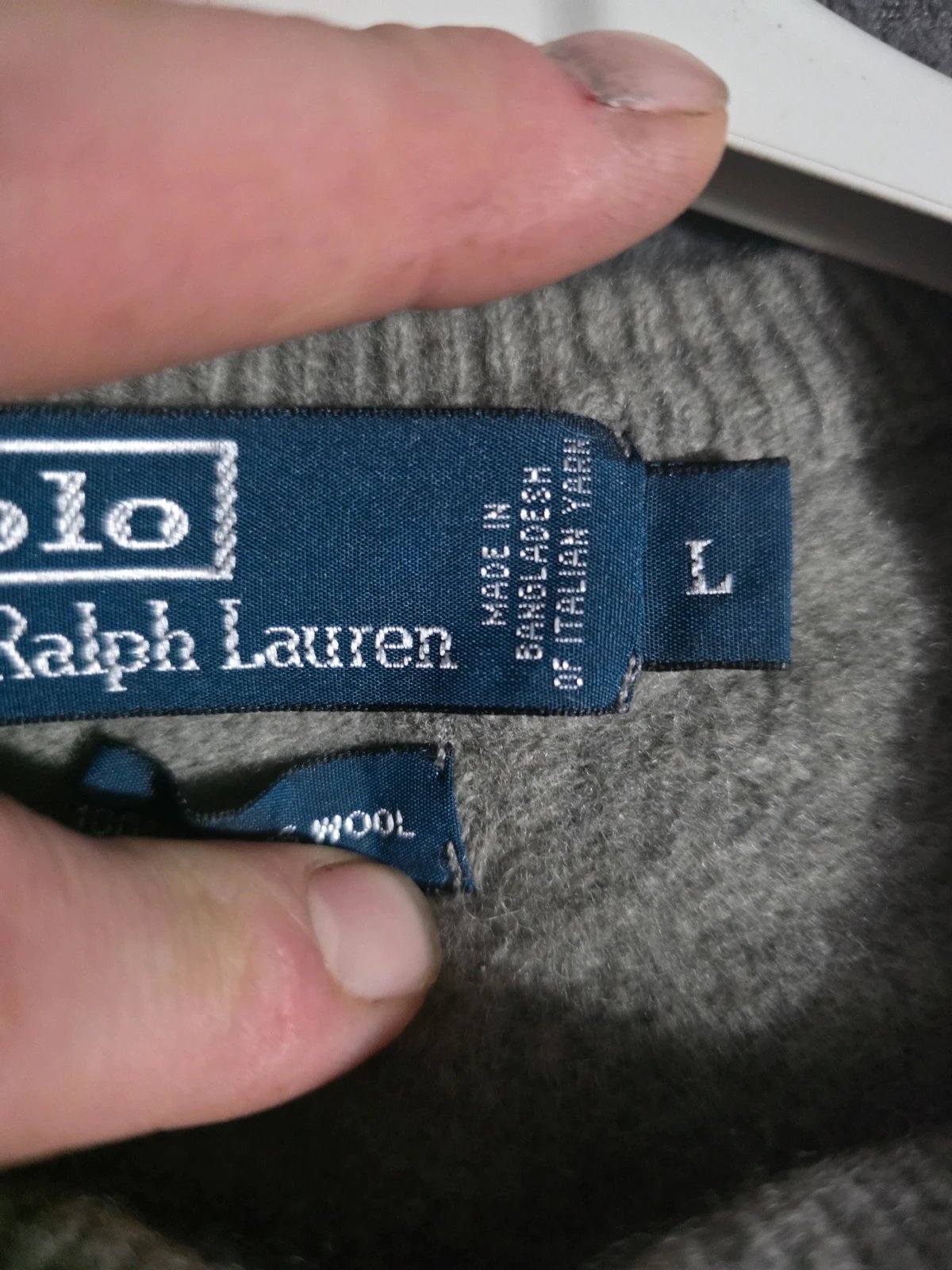 Ralph Lauren Grey Wool Jumper Sweater – Size L, Ralph Lauren, L, Excellent condition — preloved on SilentSale®