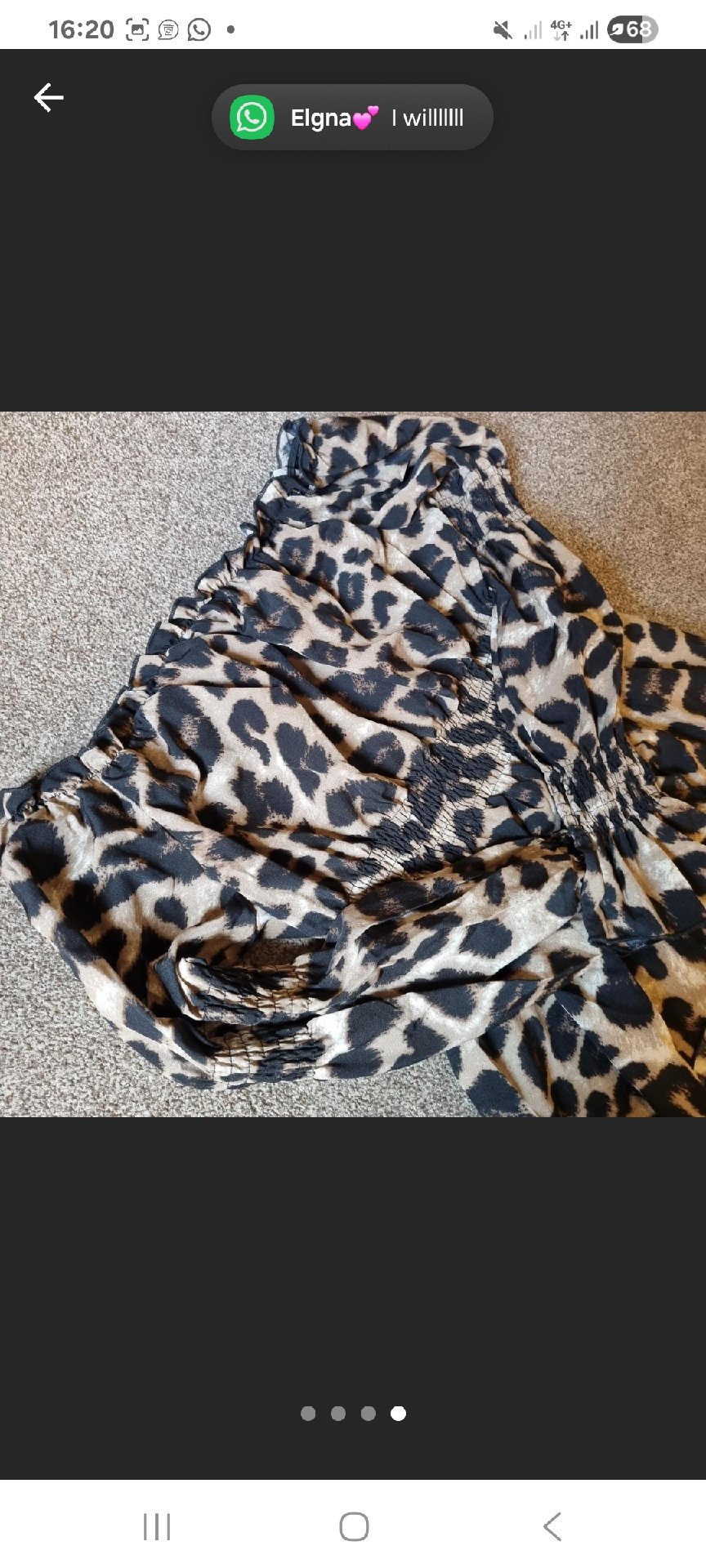 Leopard Print Long Sleeve Blouse, River Island, 14, New condition — preloved on SilentSale®