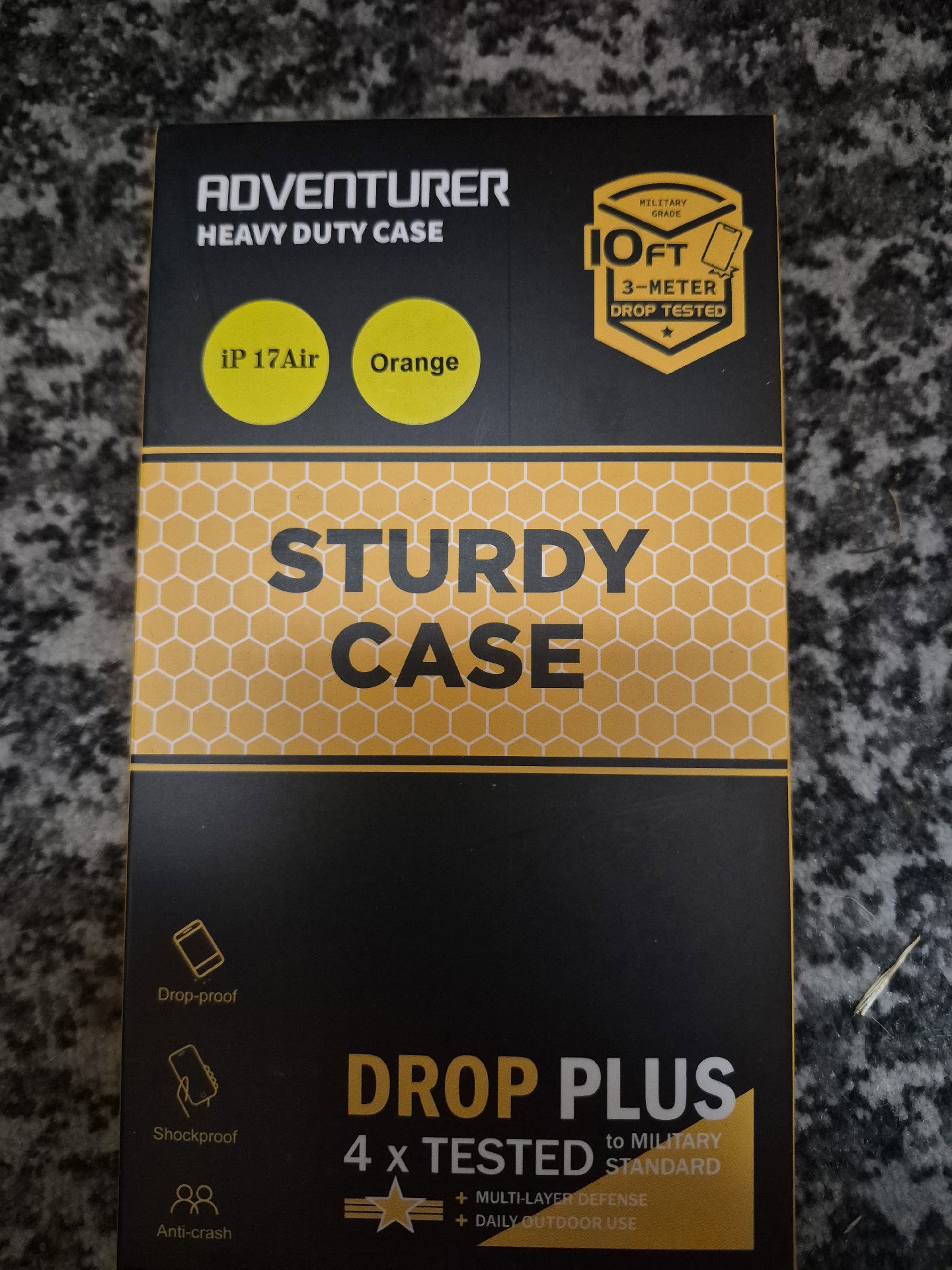 Adventurer Heavy Duty Orange Phone Case for iPhone 17 Air, Adventurer, iPhone 17 Air, New condition — preloved on SilentSale®