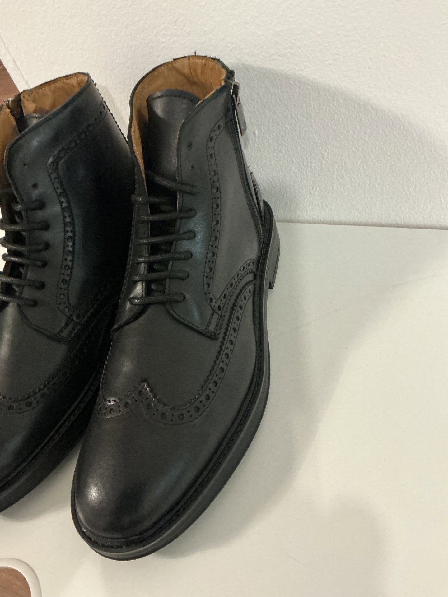 Black Leather Brogue Ankle Boots, Clarks, 42, New condition — preloved on SilentSale®