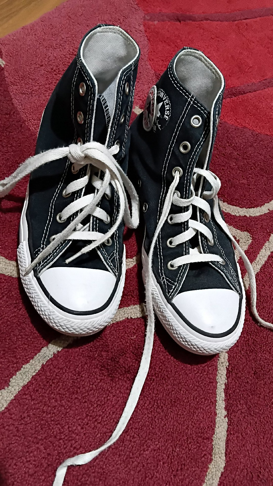 Converse Navy Canvas Chuck Taylor All Star High Top Trainers, Converse, 5, Good condition — preloved on SilentSale®