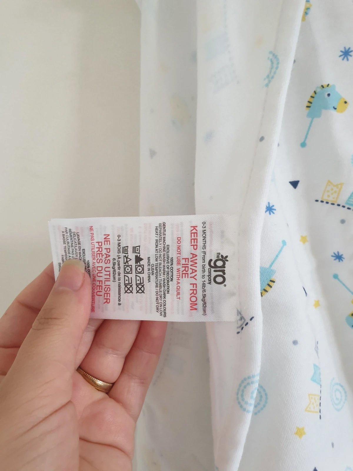 Wrap baby, The Gro Company, 1-3 months / 56 cm, New condition — preloved on SilentSale®