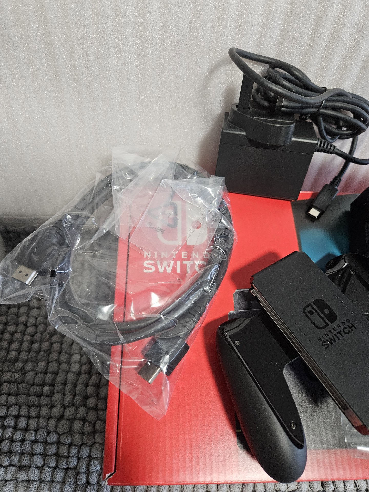 Nintendo Switch Console Neon Blue and Red Joy-Con, Nintendo, 256GB, New condition — preloved on SilentSale®