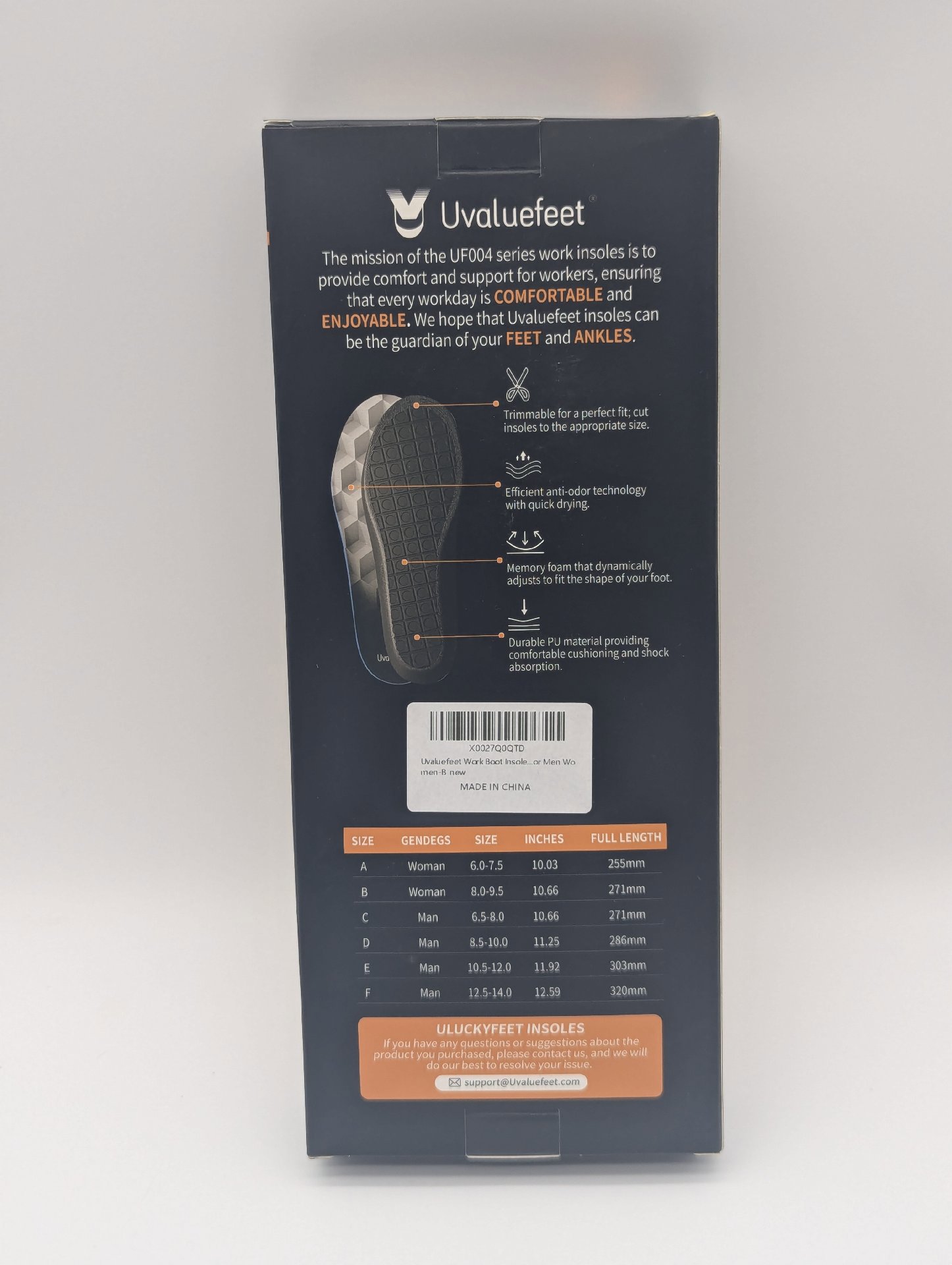 Uvaluefeet Unisex Foam Insoles Size E (Men 11-12), Uvaluefeet, One Size, New condition — preloved on SilentSale®