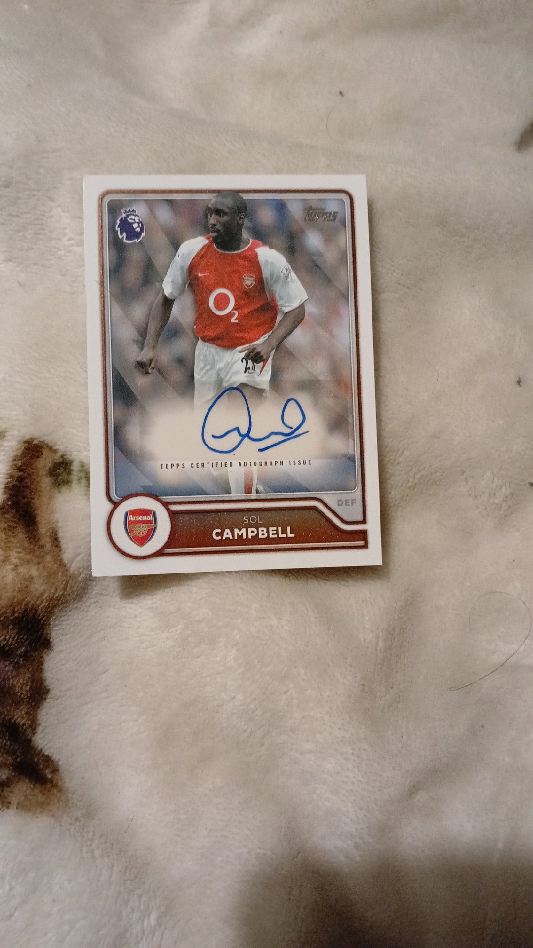 Topps Sol Campbell Arsenal Signed Football Trading Card, Topps, One Size, Excellent condition — preloved on SilentSale®