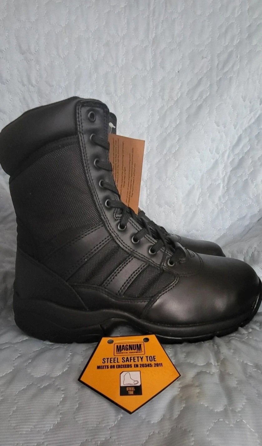 Size 8 Black magnum panther boots safety boots new, Magnum, 8, New condition — preloved on SilentSale®