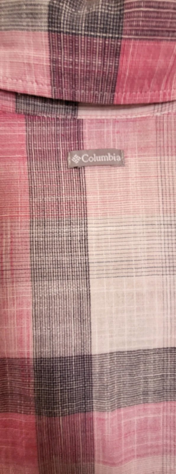 Columbia Womens Pink Plaid Lightweight Cotton Shirt size large, Columbia, L, Excellent condition — preloved on SilentSale®