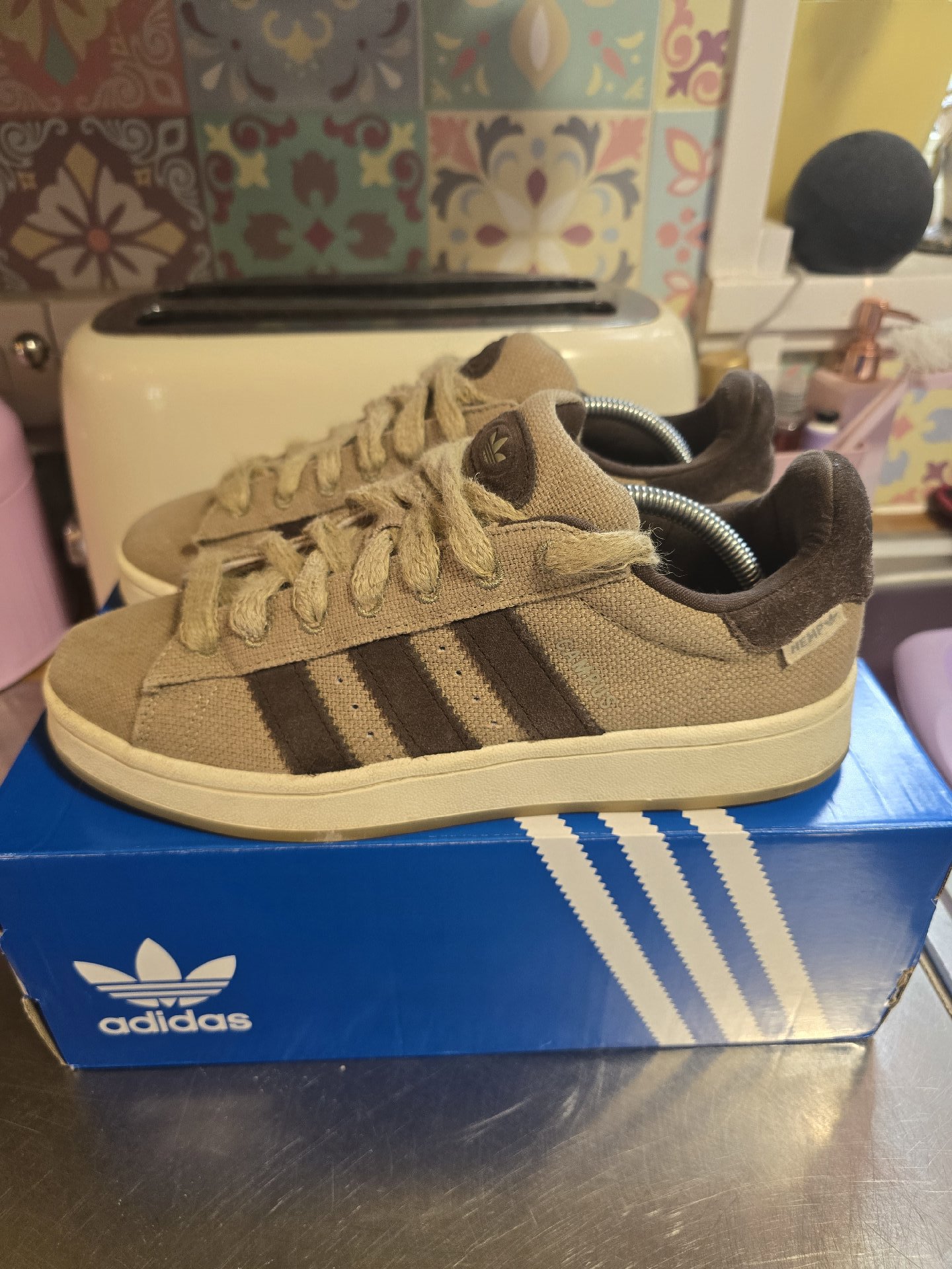 RARE Adidas Brown Hemp Campus Trainers – UK 8, Adidas, 8, Good condition — preloved on SilentSale®