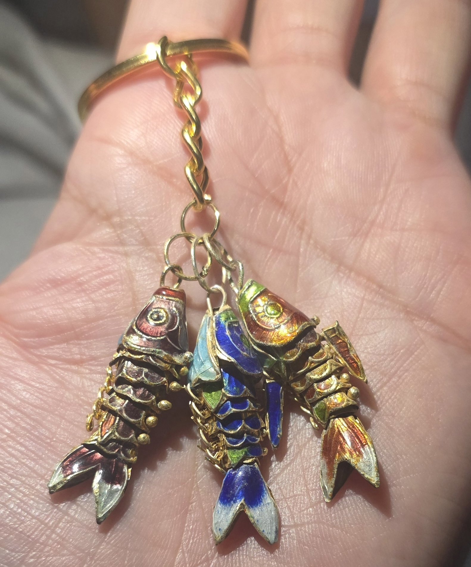 Cloisonné Enamel Koi / Goldfish Keychain , Unbranded, One Size, New condition — preloved on SilentSale®