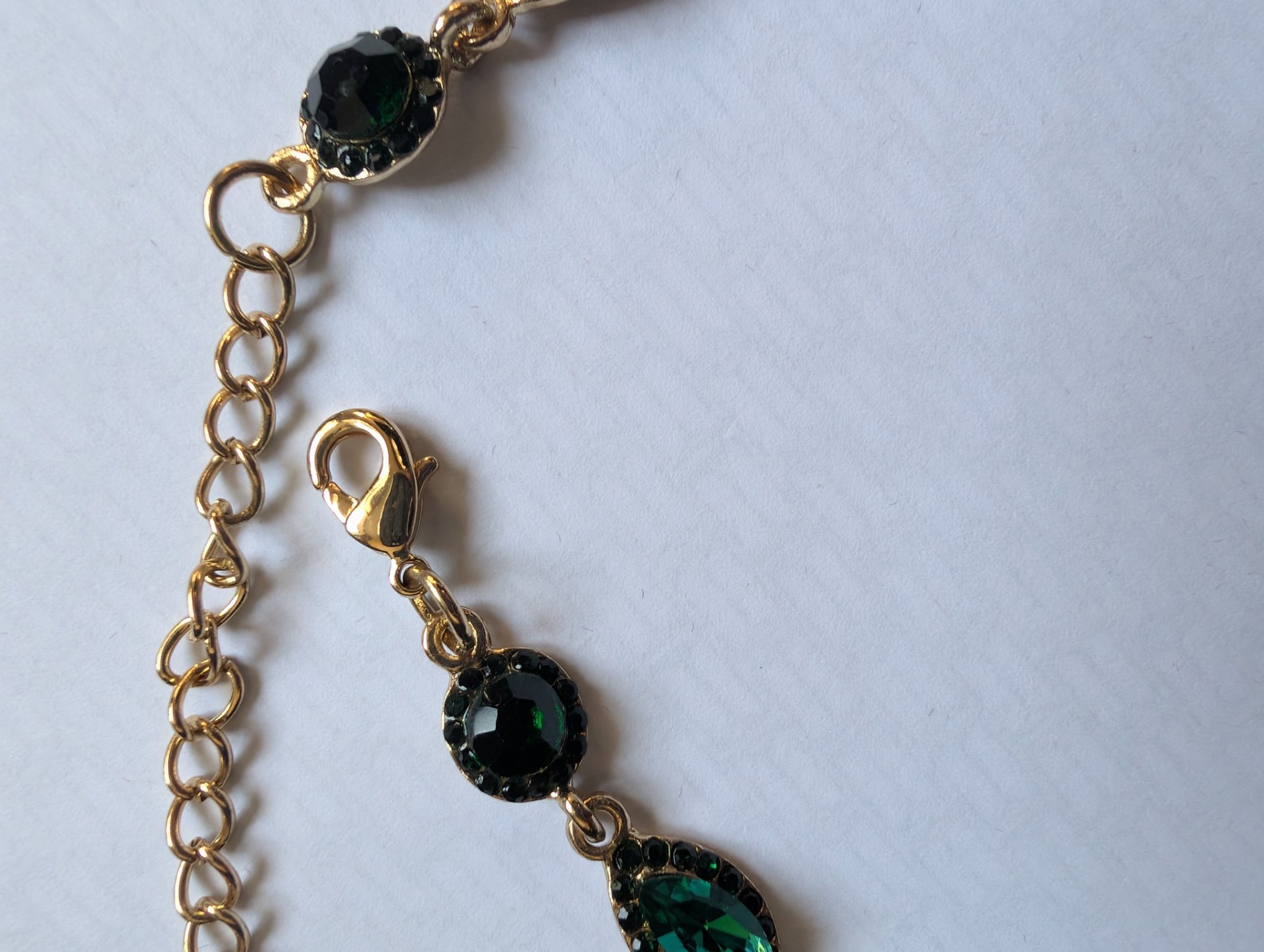 Brilove Green Crystal Necklace and Earrings Set, BriLove, One Size, Excellent condition — preloved on SilentSale®