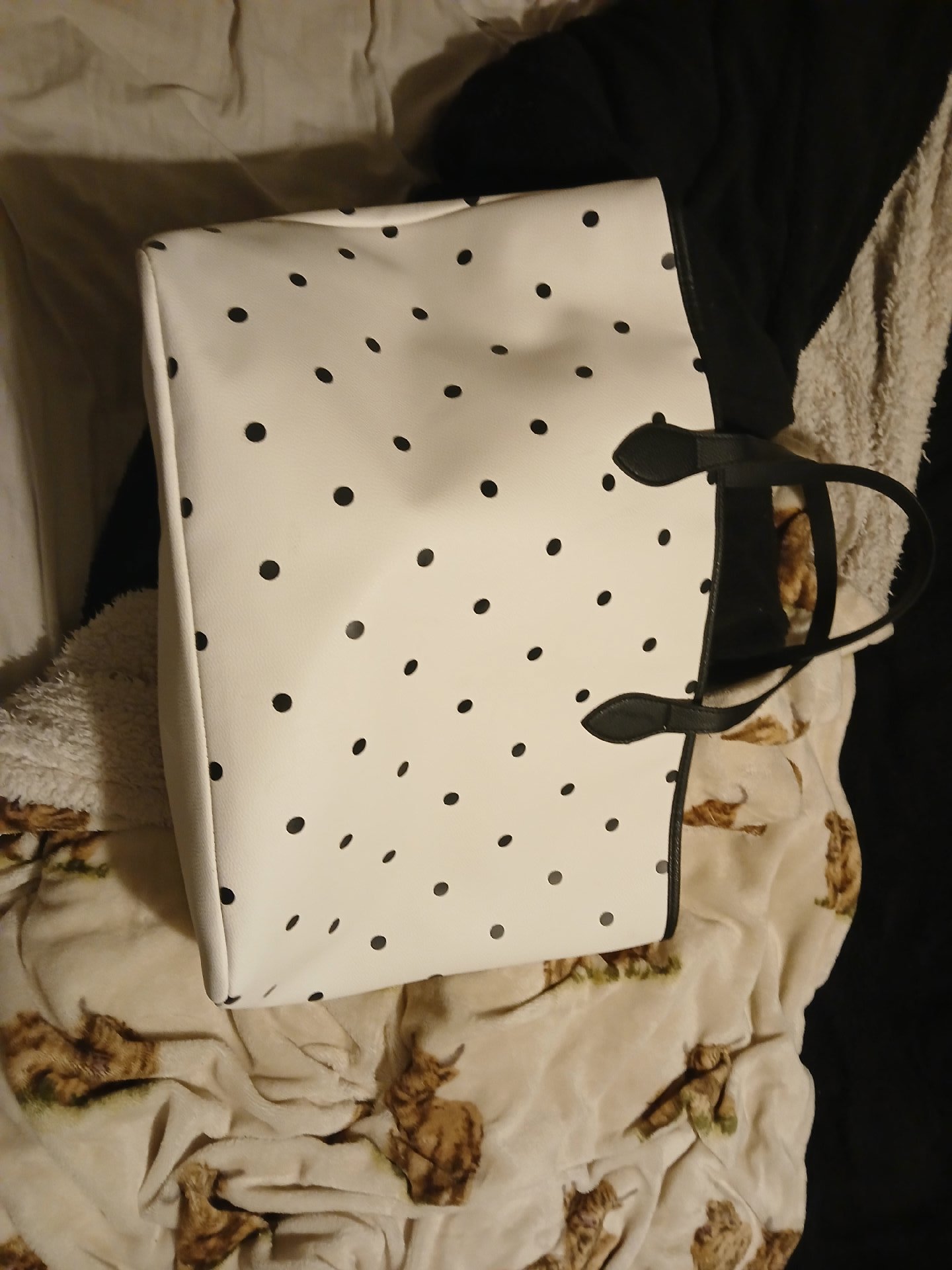 Disney White Polka Dot Mickey & Minnie Mouse Tote Bag, Disney, One Size, Excellent condition — preloved on SilentSale®