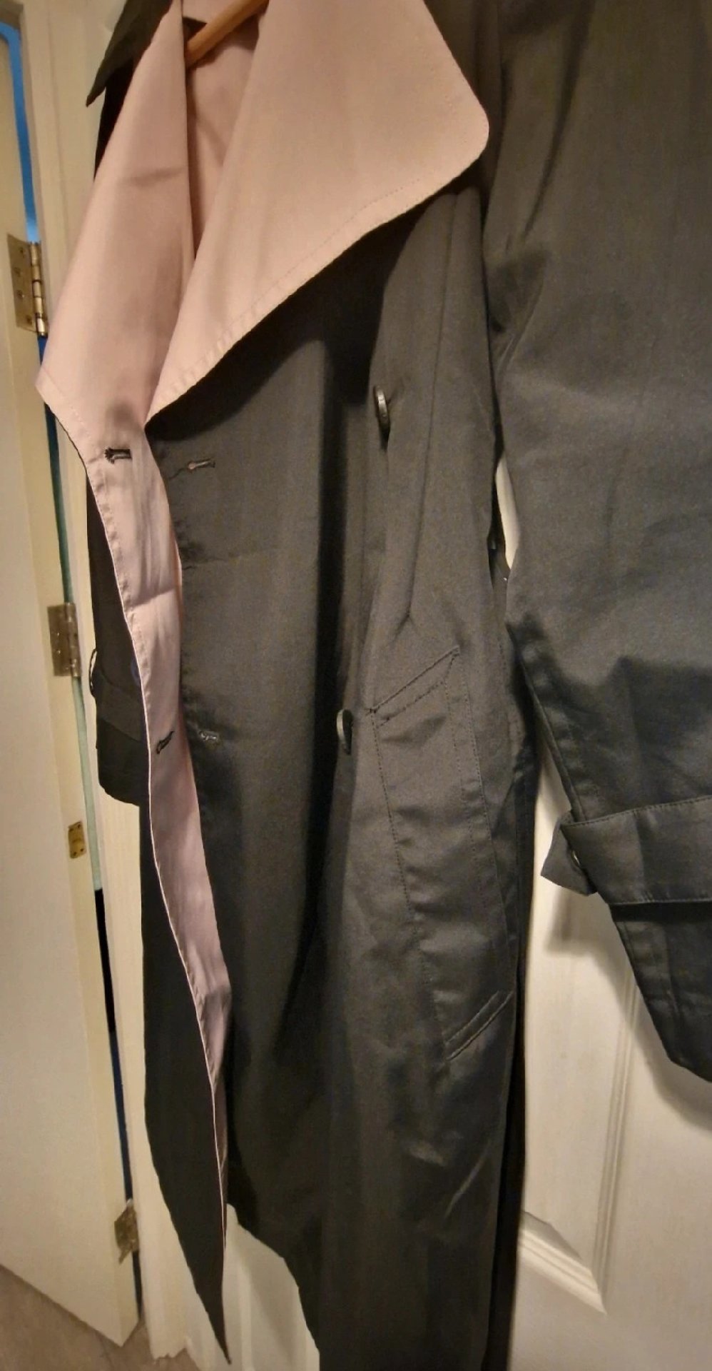 Armani Exchange Black and Pink Trench Coat, Armani, XS, Excellent condition — preloved on SilentSale®