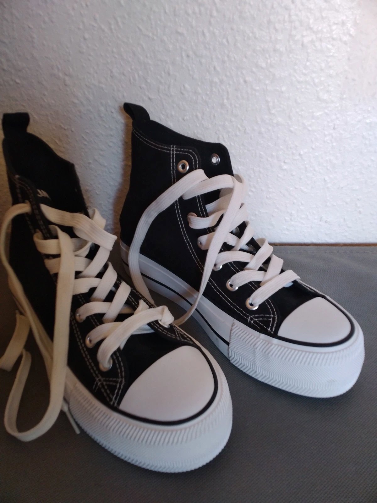 Primark Black High-Top Platform Trainers - UK 3 / EU 36 - New, Primark, 3, New condition — preloved on SilentSale®