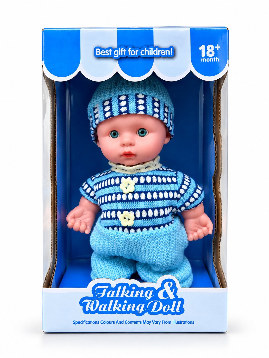 Talking & Walking Doll Blue Knit Outfit 18+ Months, GN Enterprises, 18 months, New condition — preloved on SilentSale®