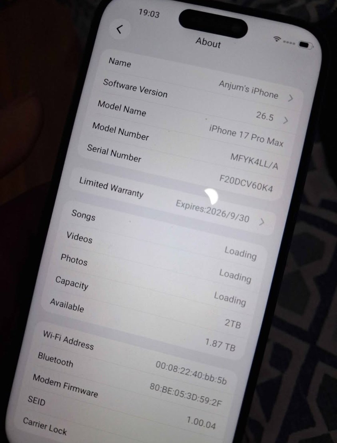Apple I Phone 17 Pro Max 2TB Blue Smartphone , Apple, 2TB, Like New condition — preloved on SilentSale®