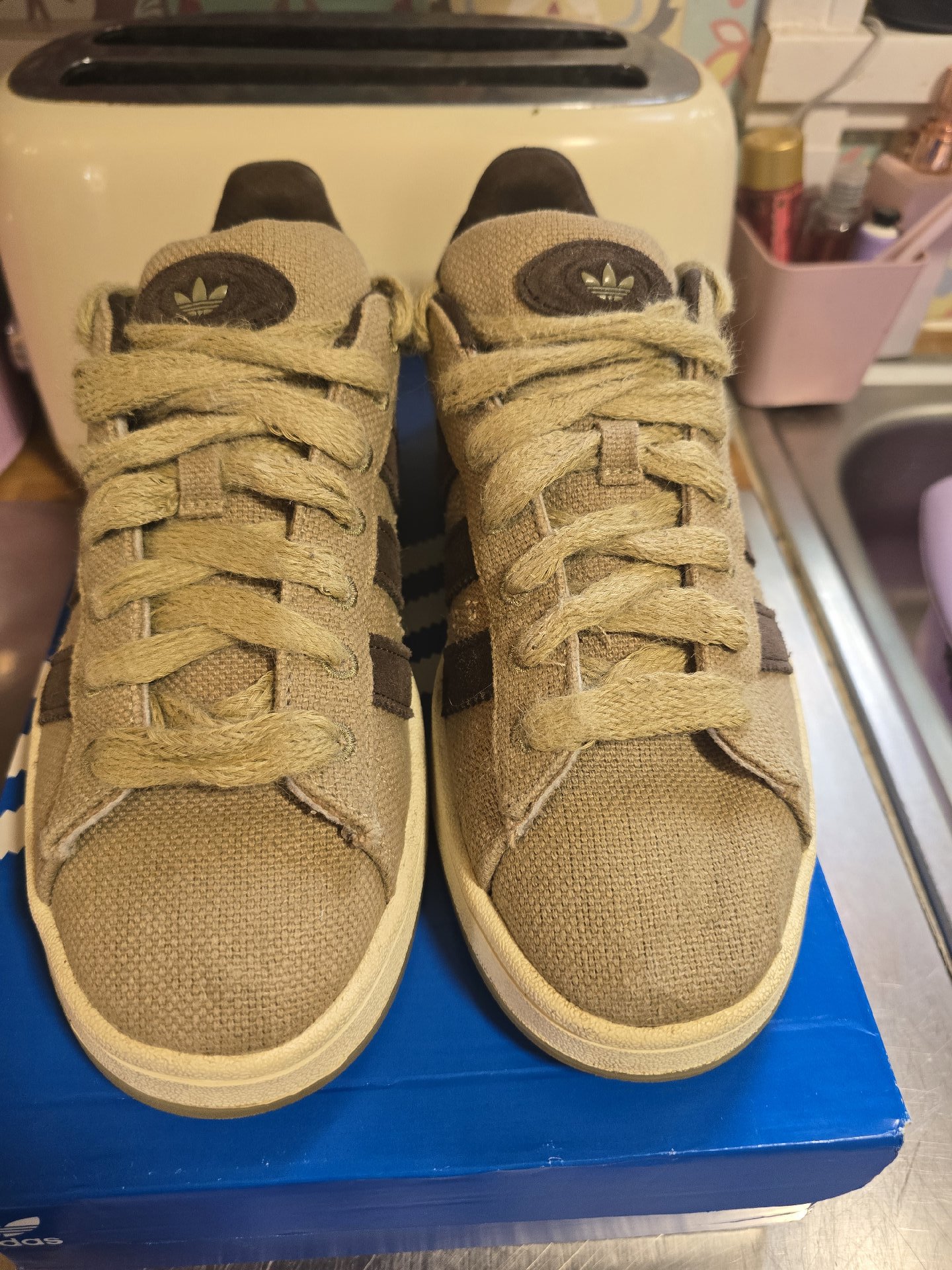 RARE Adidas Brown Hemp Campus Trainers – UK 8, Adidas, 8, Good condition — preloved on SilentSale®