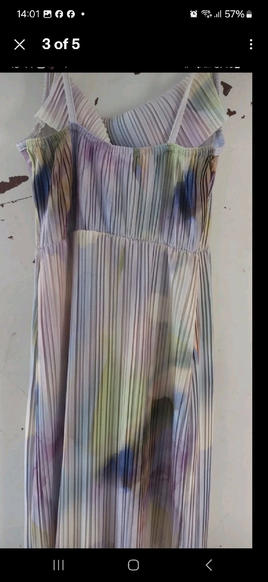 PrettyLittleThing Multicolour Pleated Midi Dress – UK 6, PrettyLittleThing, 6, Excellent condition — preloved on SilentSale®