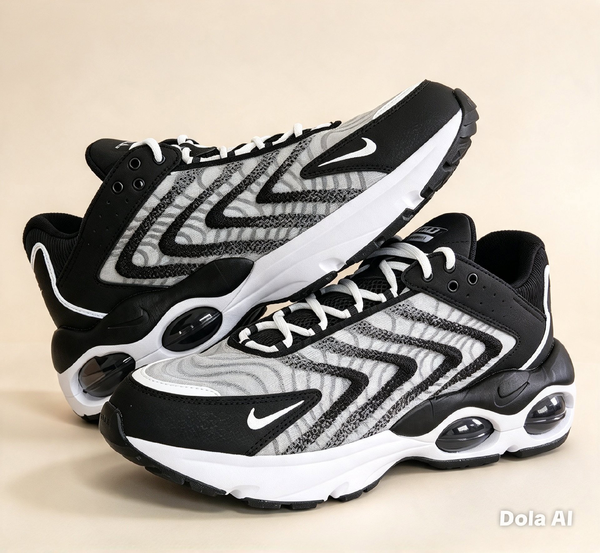 Nike Air Max Plus TN Black White Trainers, Nike, 11, New condition — preloved on SilentSale®