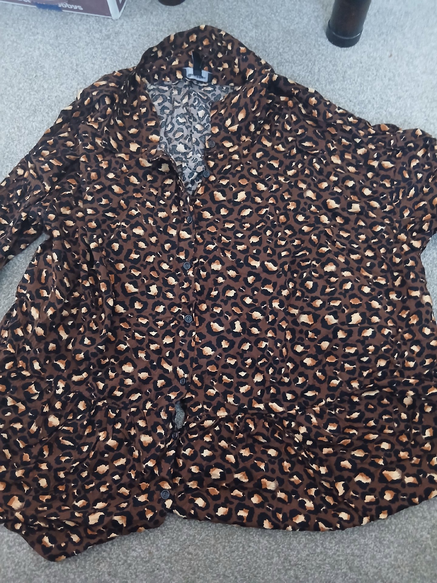 New Look Curves Leopard Print Shirt Blouse – UK 28, New Look Curves, UK 28, New condition — preloved on SilentSale®