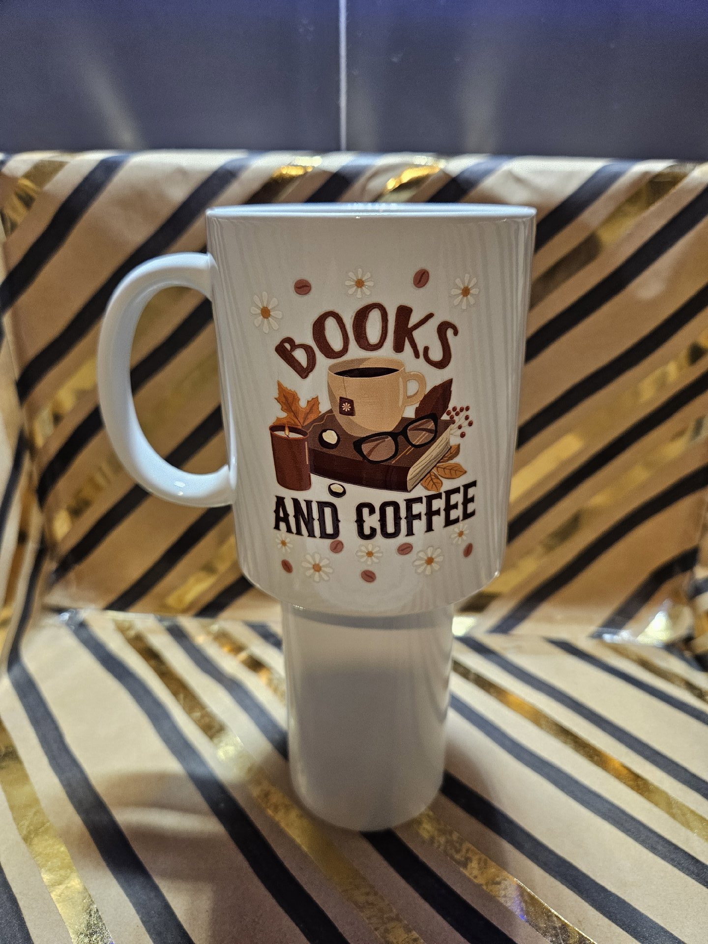 White Ceramic Coffee Mug with Coffee Print, Unbranded, One Size, New condition — preloved on SilentSale®