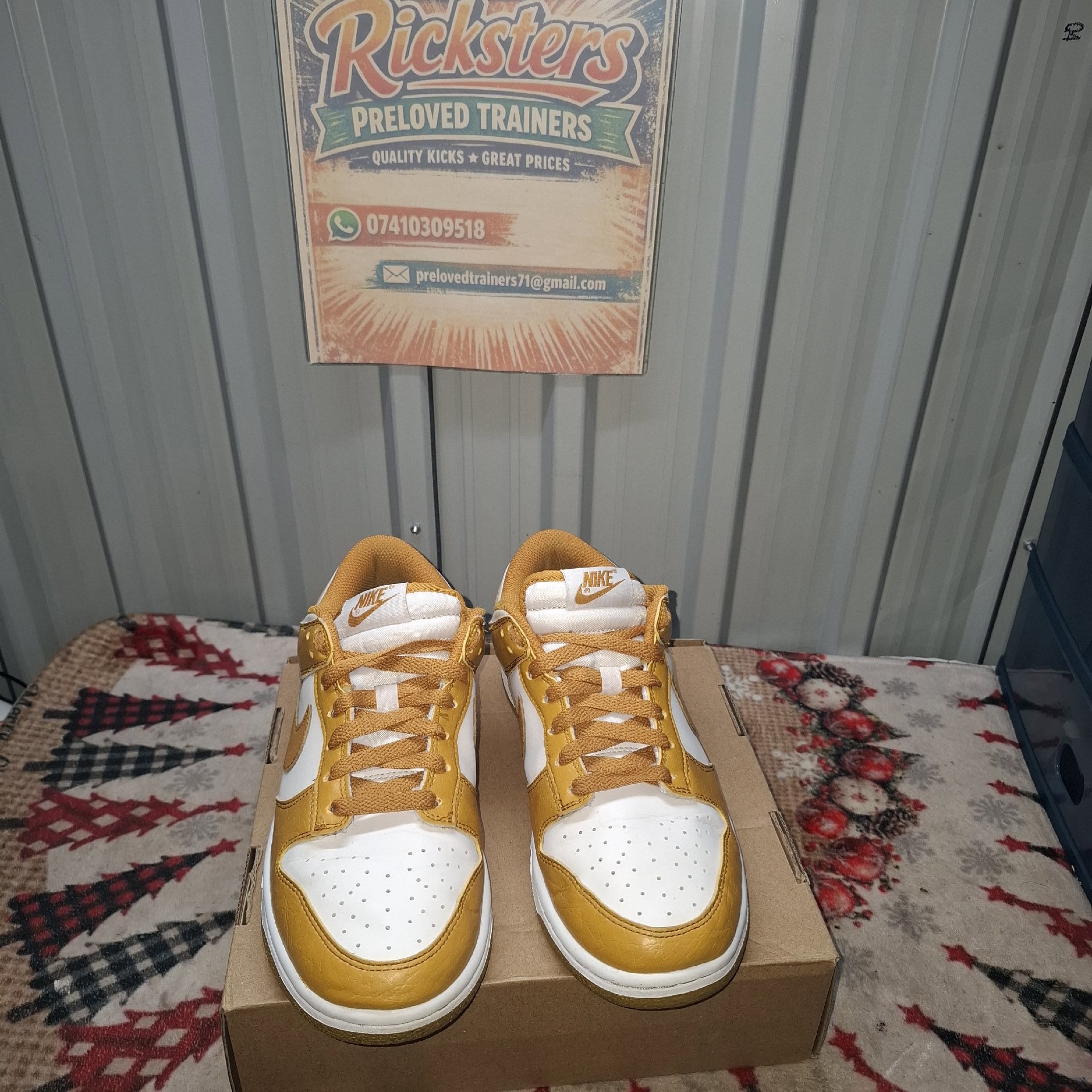 Nike Dunk Low Yellow White Trainers – UK 5 / EU 38, Nike, 5, Excellent condition — preloved on SilentSale®