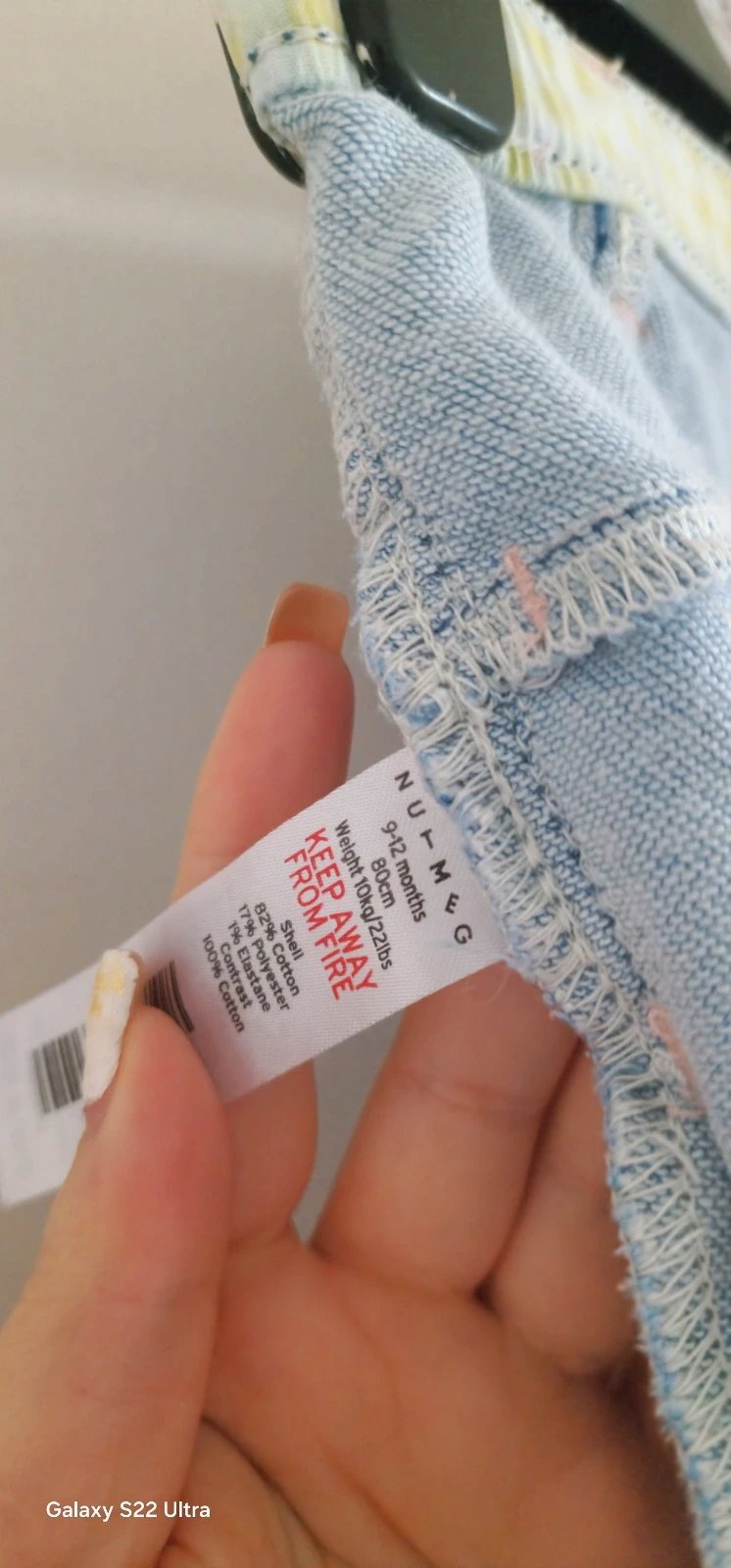 Girls jeans, Nutmeg, 9-12 months / 74 cm, Excellent condition — preloved on SilentSale®