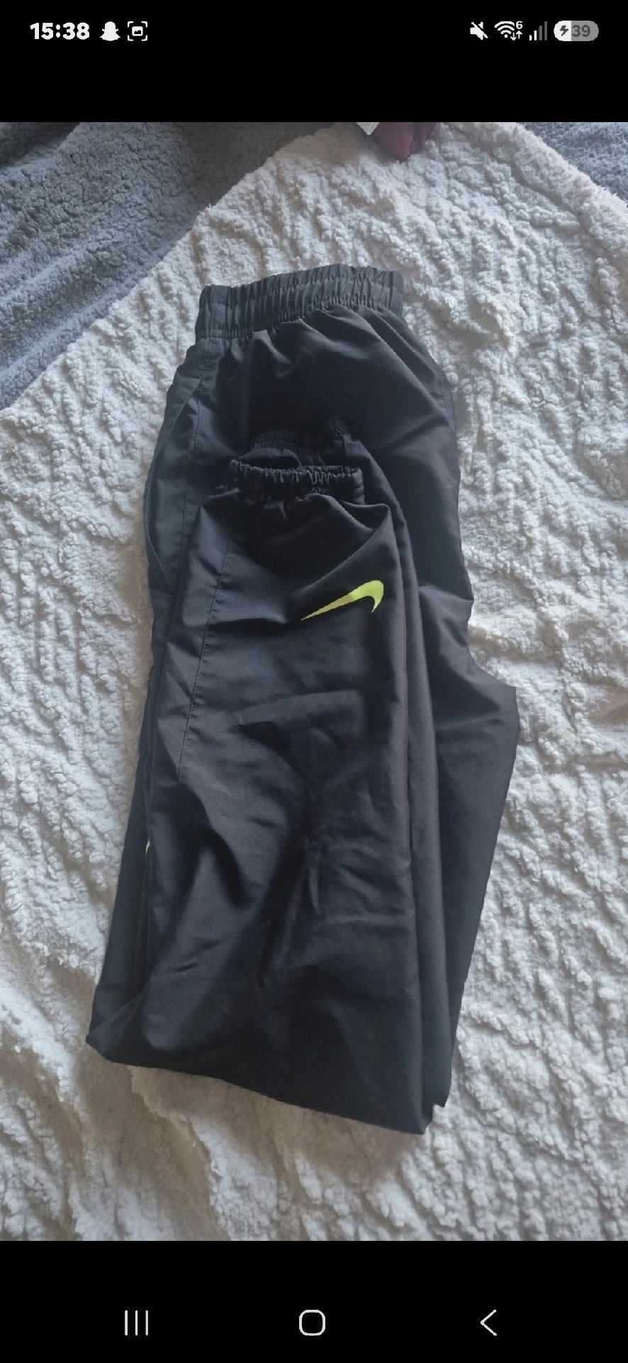 Boys Nike Black Sports Joggers with Neon Green Logo, Nike, XS, Excellent condition — preloved on SilentSale®