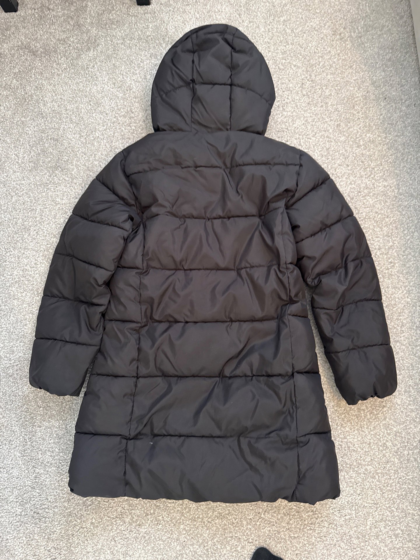 Mango Black Hooded Puffer Coat, Unbranded, 11 years, Good condition — preloved on SilentSale®