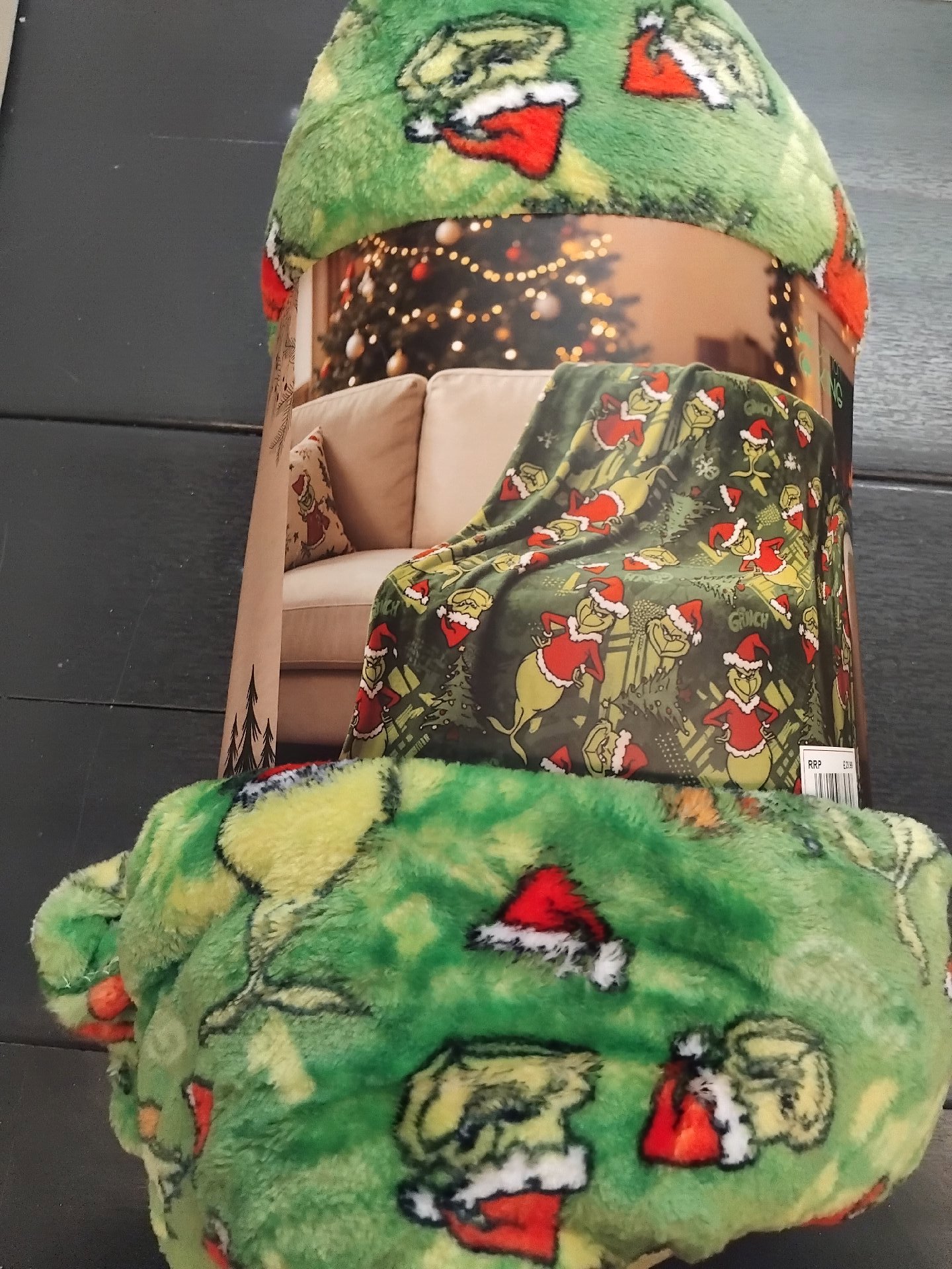 Flannel Mink Throw Double 150x200cm Grinch Christmas Design, cotton king, Double 150x200 cm, New condition — preloved on SilentSale®