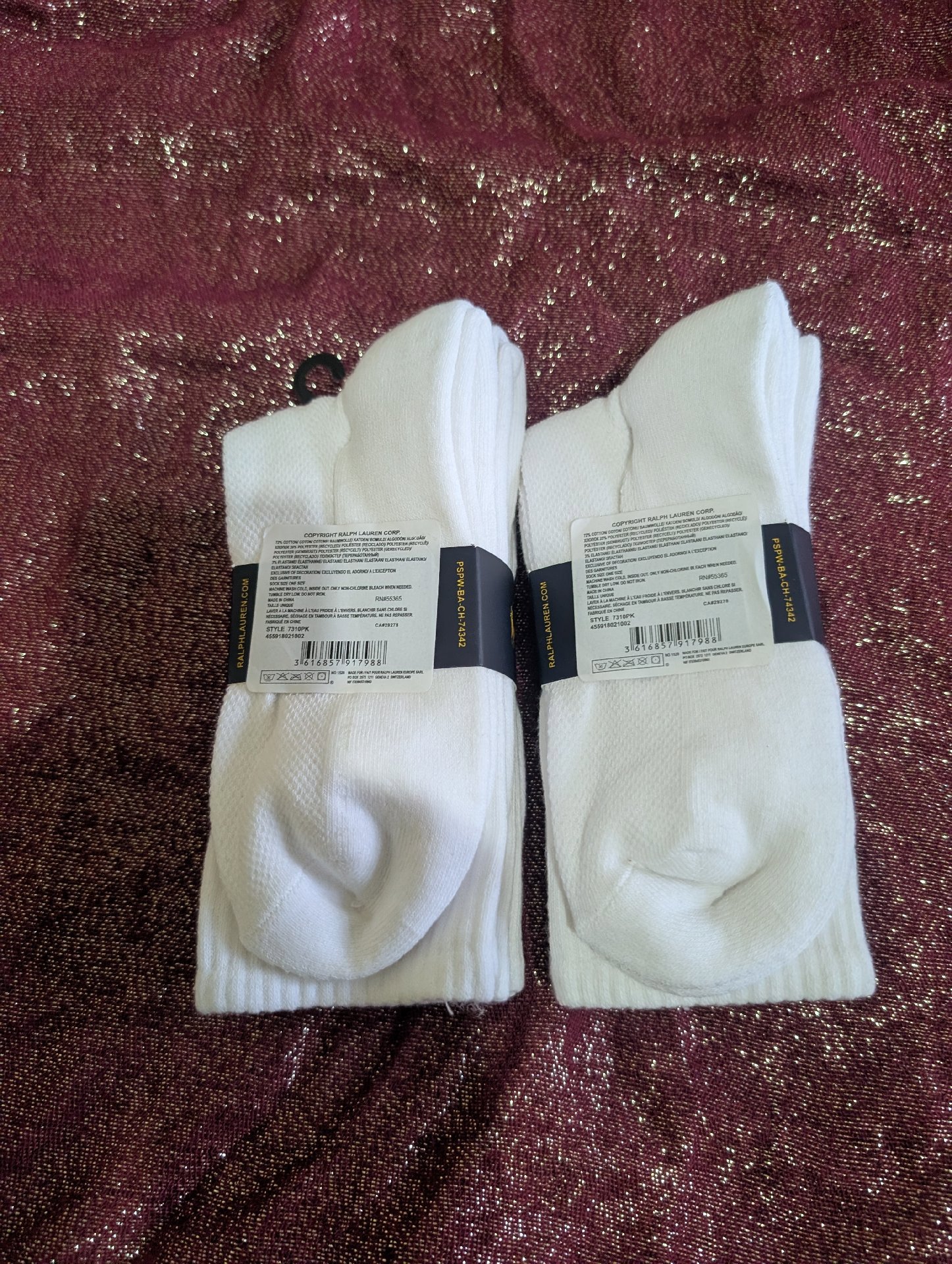 Polo Ralph Lauren White Ribbed Crew Socks 2 Pack, Polo Ralph Lauren, UK 4-7, New condition — preloved on SilentSale®