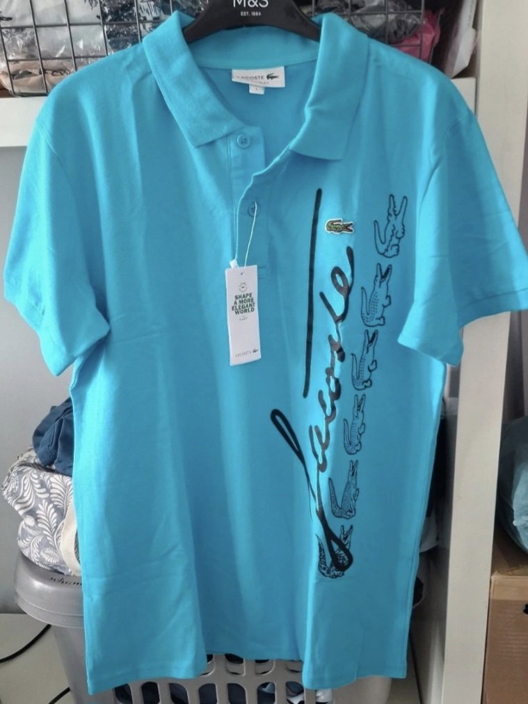 Lacoste Blue Regular Fit Polo Shirt – Size L, Lacoste, L, New condition — preloved on SilentSale®