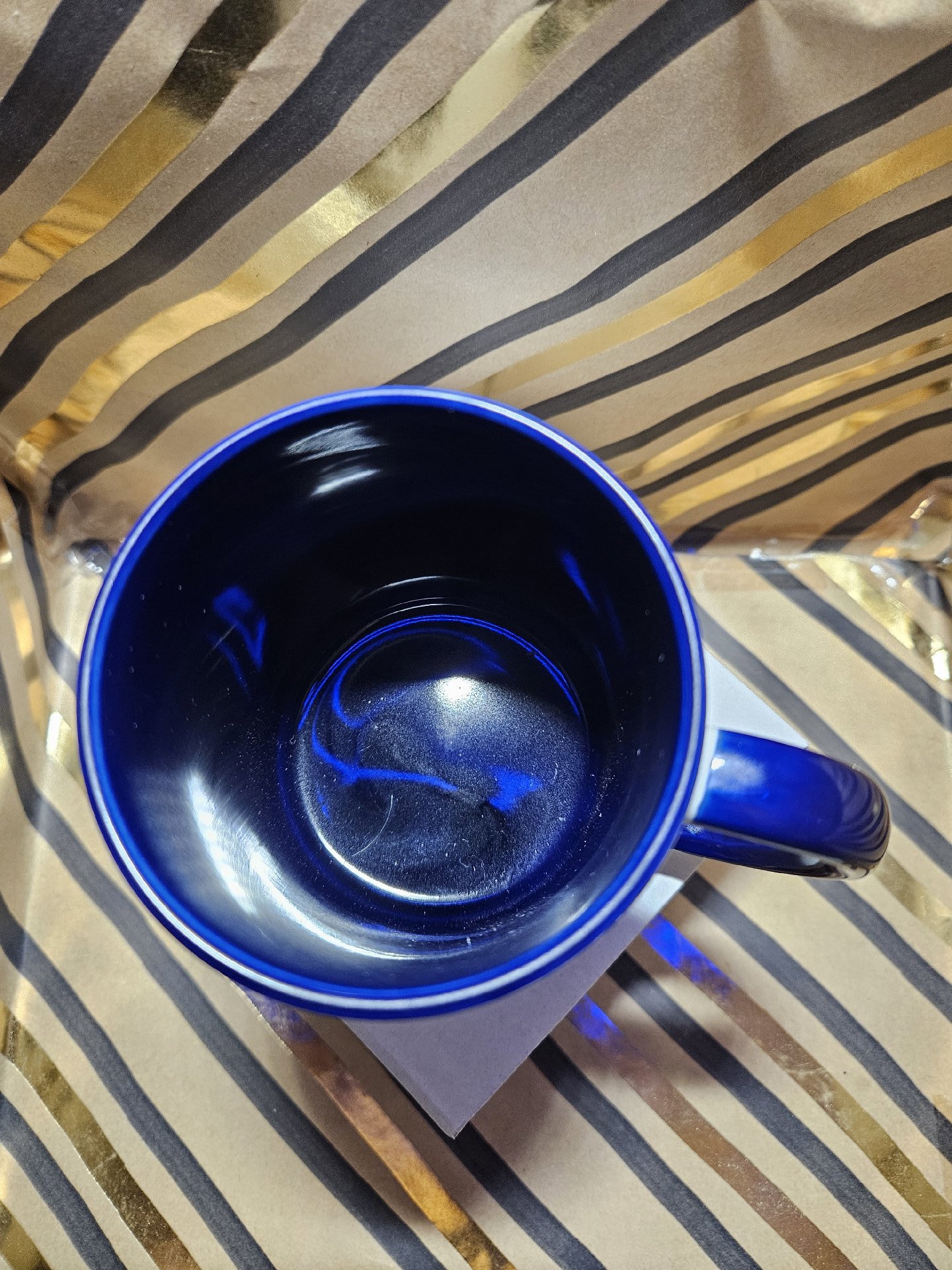 Novelty Skeleton Quote Ceramic Mug with Blue Interior and Handle, Unbranded, One Size, New condition — preloved on SilentSale®