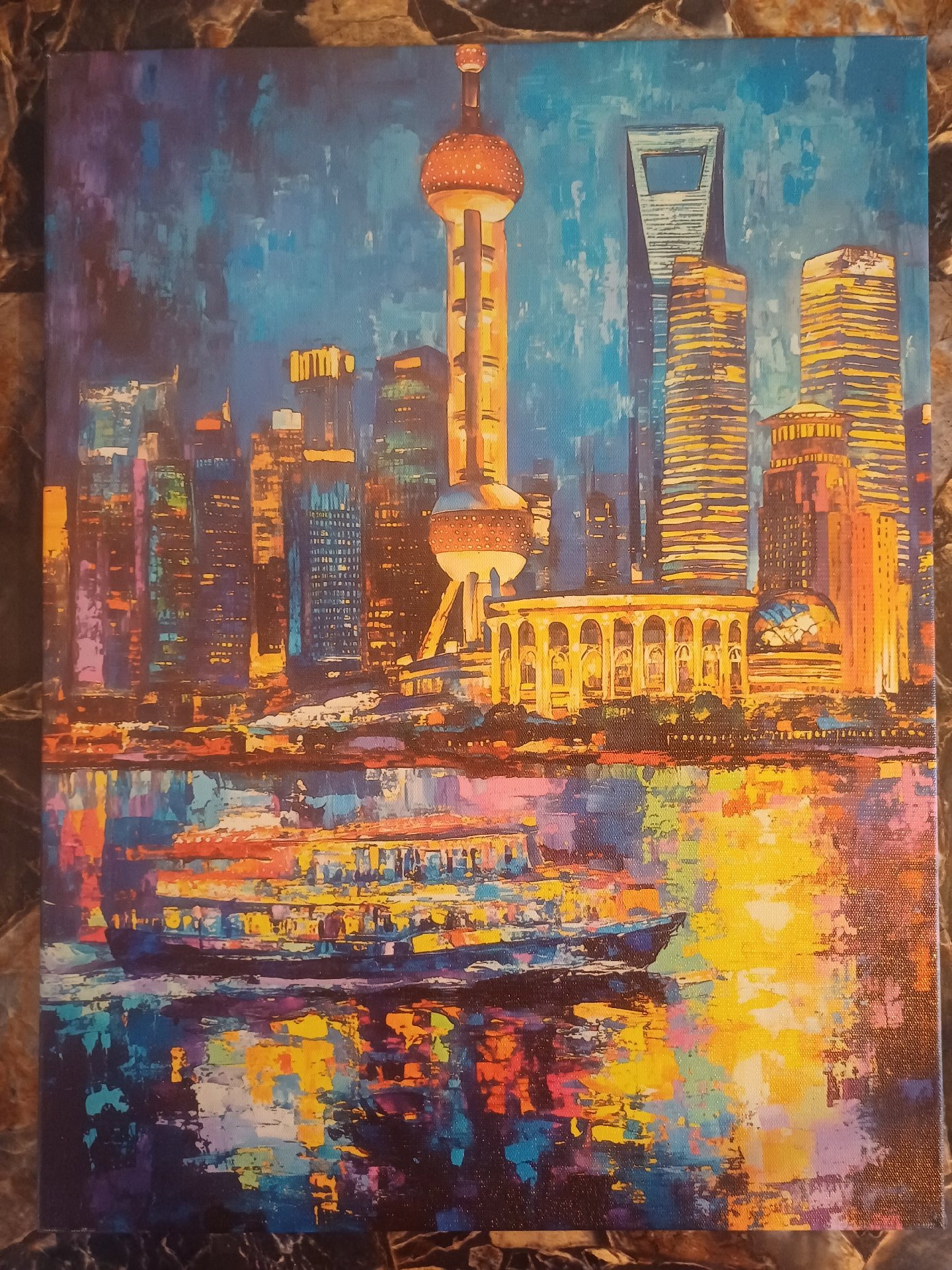 Cityscape Canvas Wall Art Painting, Canvas, One Size, New condition — preloved on SilentSale®