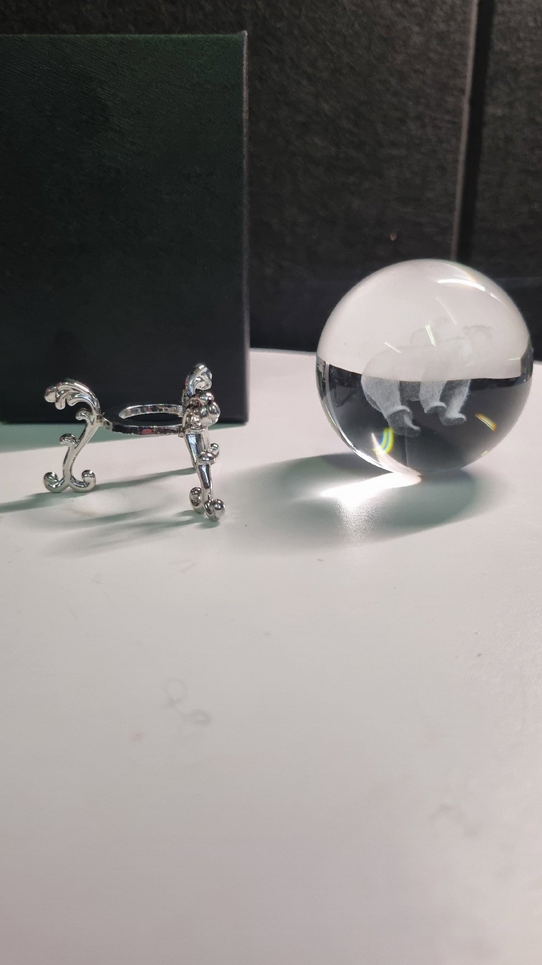 Crystal Decorative Ball, 3D Laser Etched Crystal Dragonfly FairyFigurine, Art Crystal Glass Sphere Engraving with Stand for Home Decoration Birthday,D-80mm, Unbranded, Small, New condition — preloved on SilentSale®
