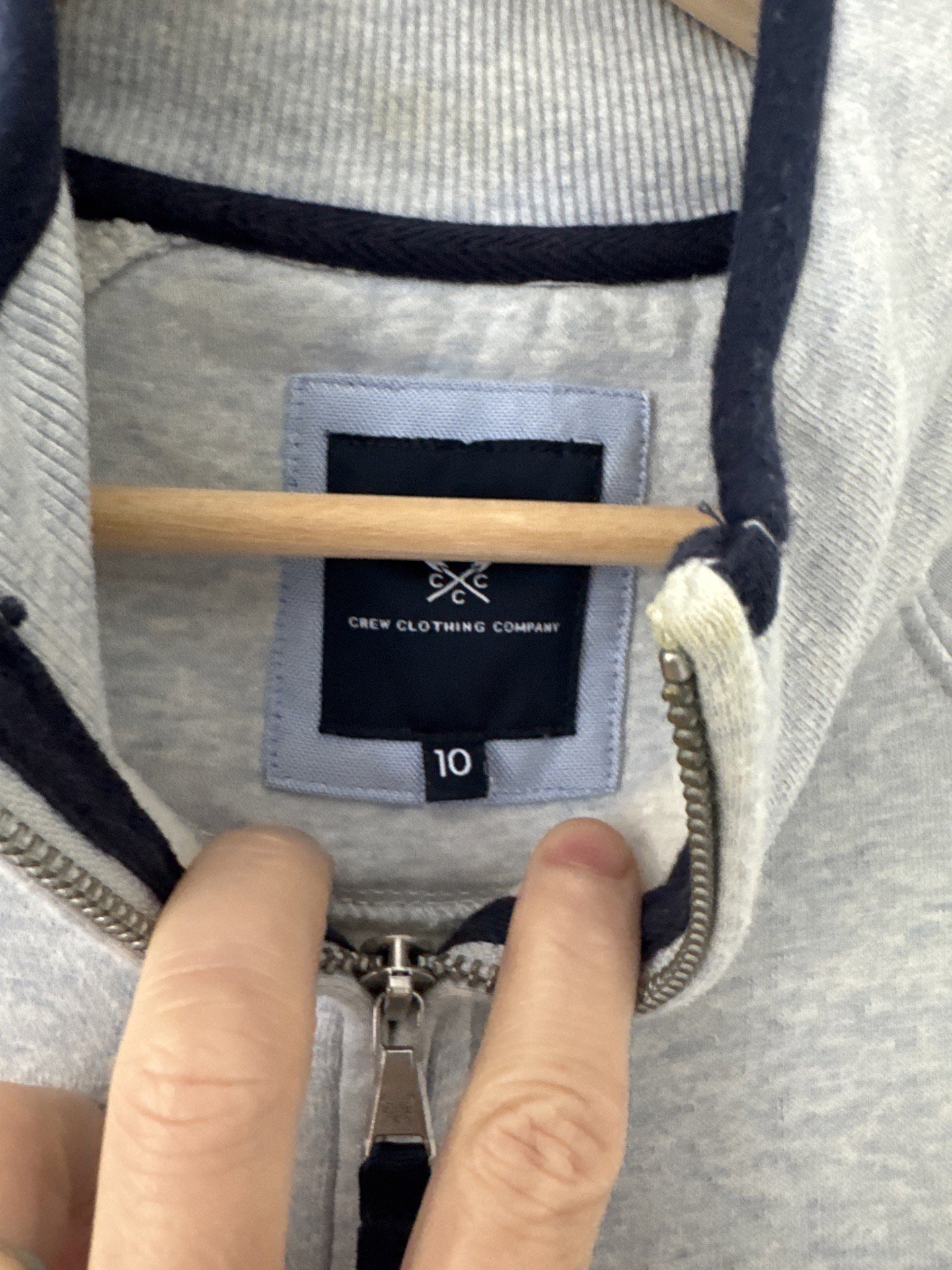 Crew Clothing Company Grey Half Zip Sweatshirt – Size 10, Crew Clothing Company, 10 years, Excellent condition — preloved on SilentSale®