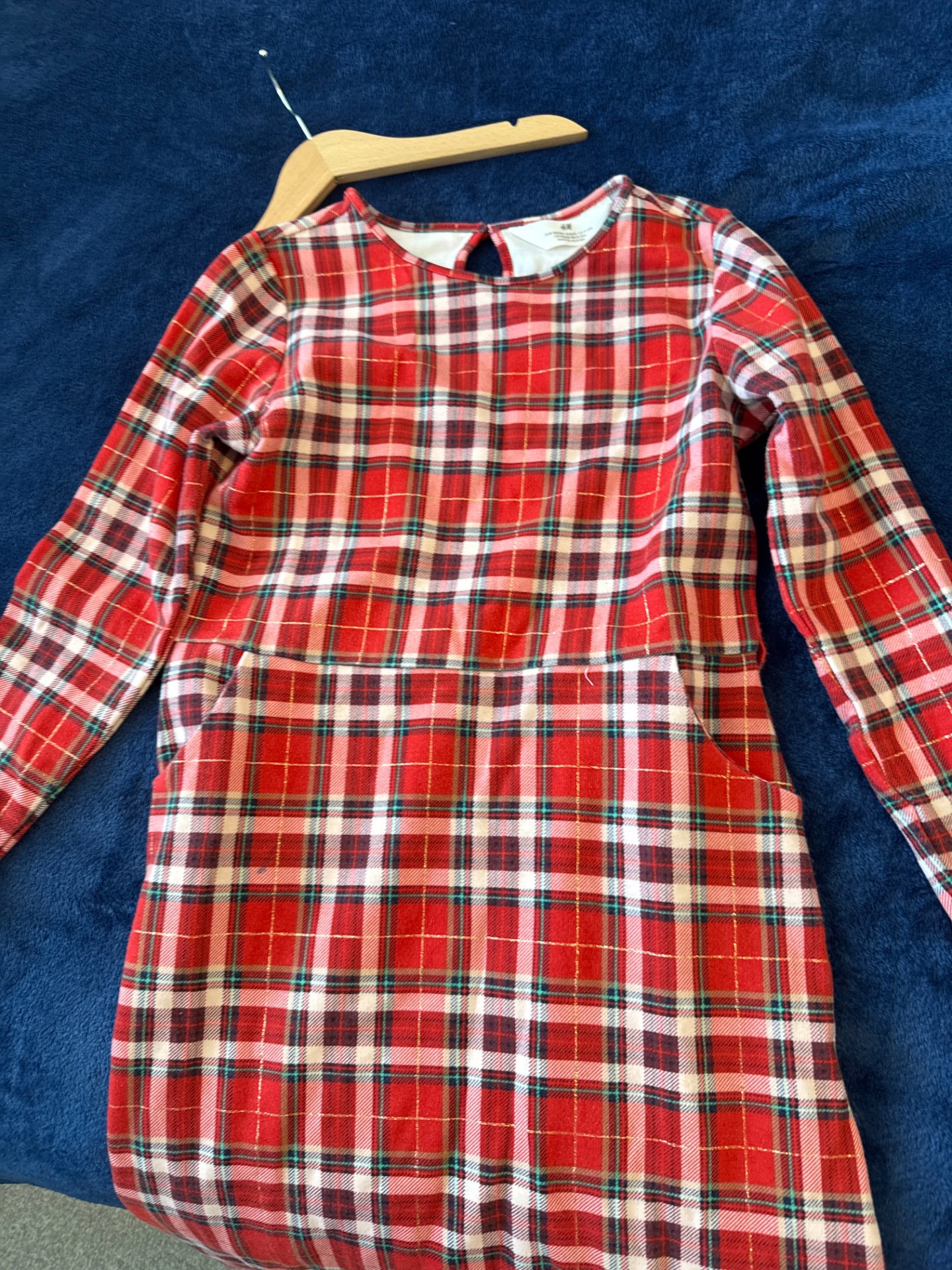 Girls Red Tartan Long Sleeve Dress, Unbranded, 10 years, Good condition — preloved on SilentSale®
