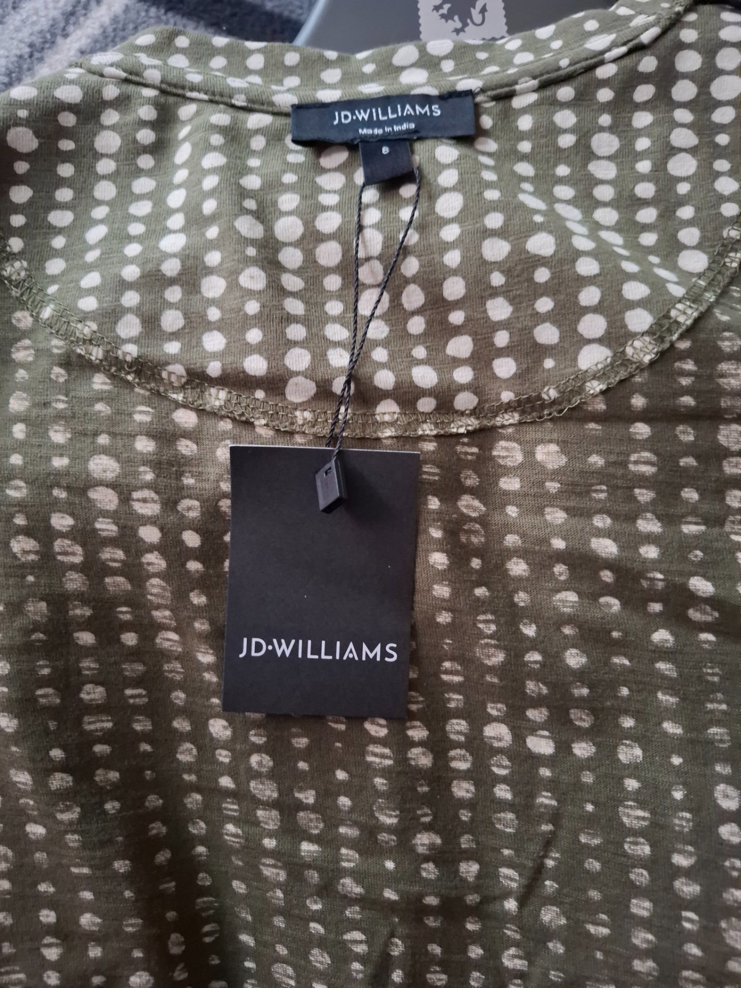 JD Williams Green Patterned Short Sleeve Swing Dress – Size 8, JD Williams, 8, New condition — preloved on SilentSale®