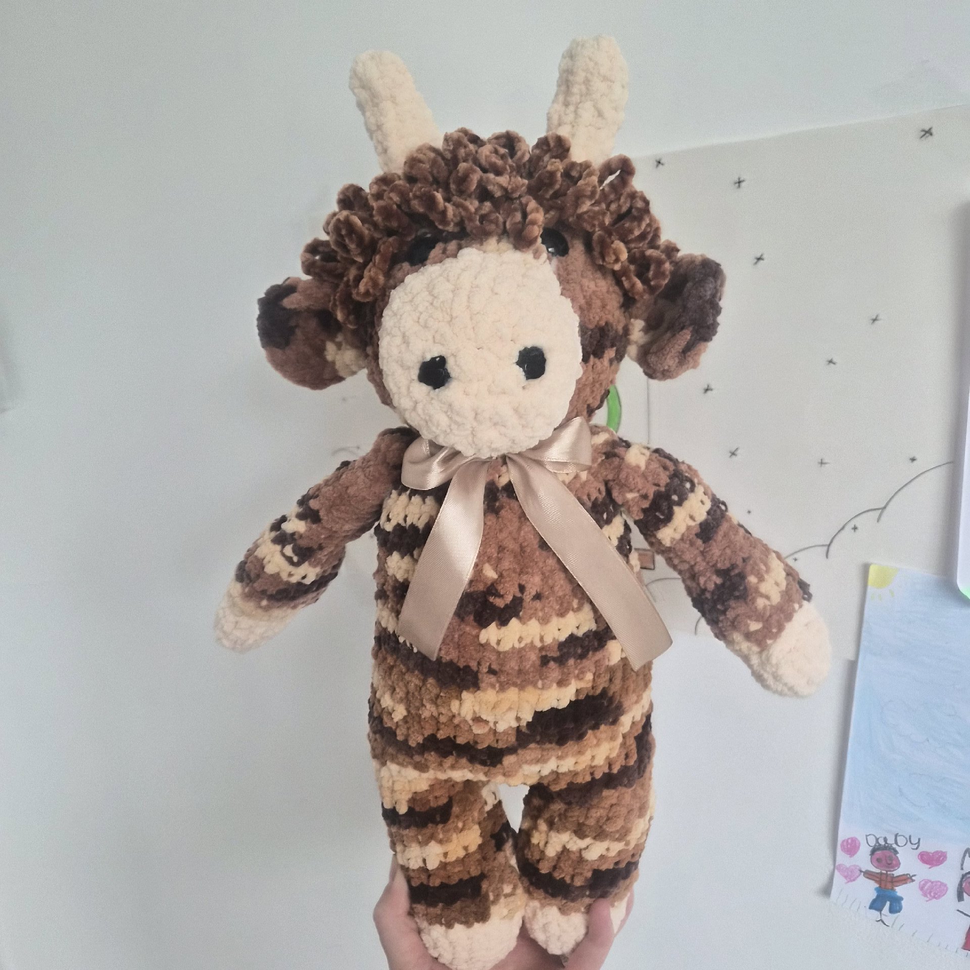 Handmade Crochet Plush Cow Soft Toy, handmade beautiful crochet, 5 years, New condition — preloved on SilentSale®