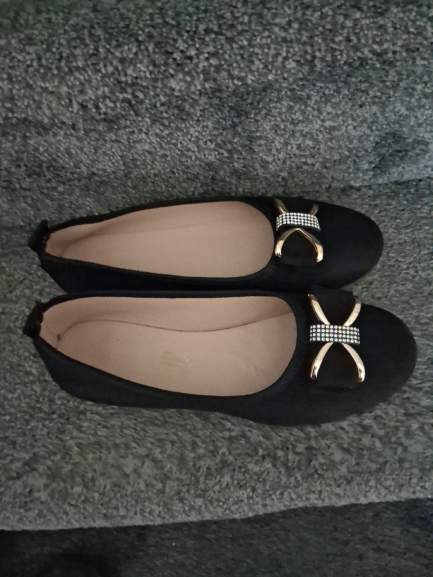 Black Ballet Flats with Bow Detail – Size 40, Temu, 40, Excellent condition — preloved on SilentSale®