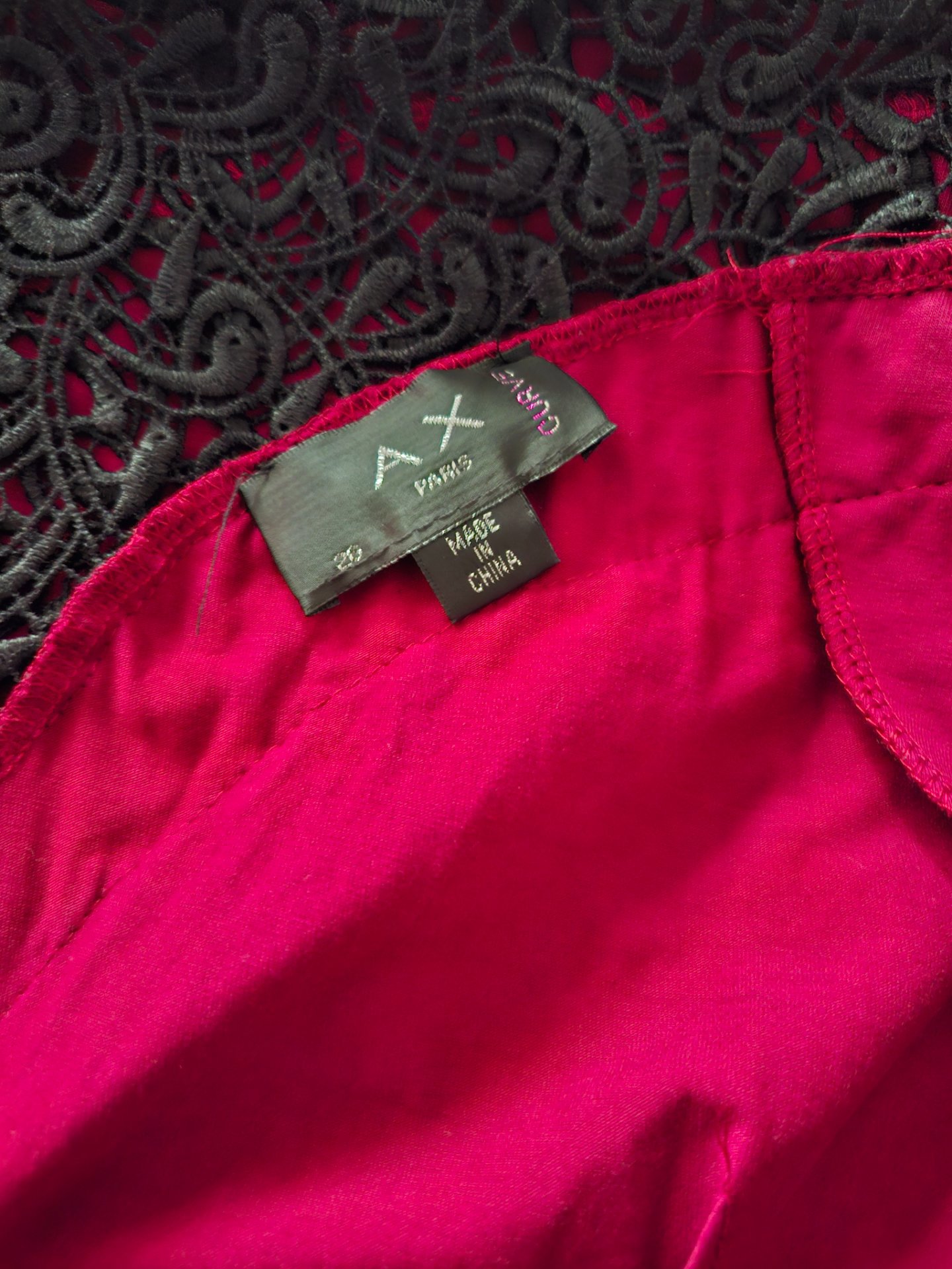 AX Paris Burgundy Lace Detail Skater Dress – Size 26, AX Paris, 26, Like New condition — preloved on SilentSale®