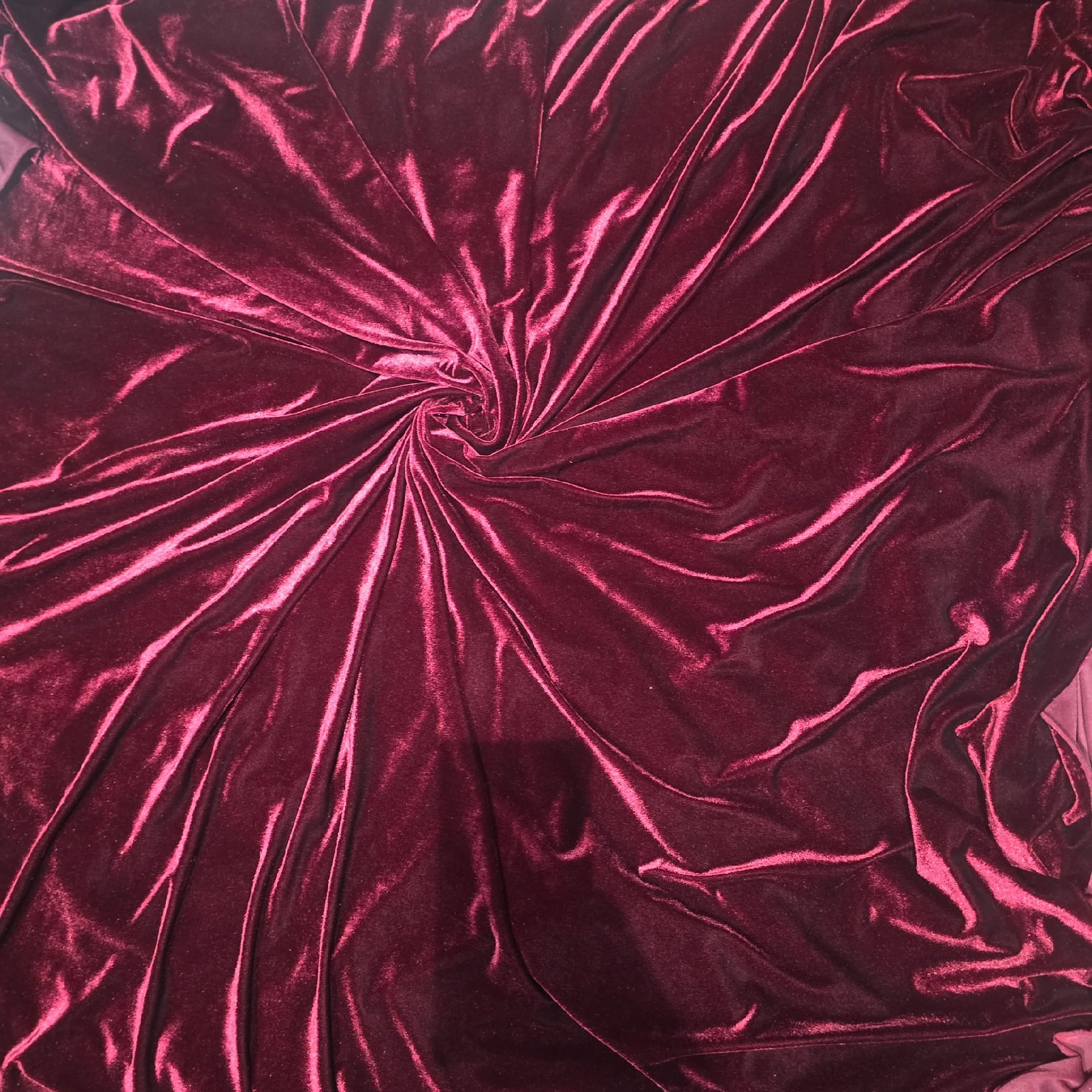 Burgundy Velvet Fabric Material, Velvet, One Size, New condition — preloved on SilentSale®