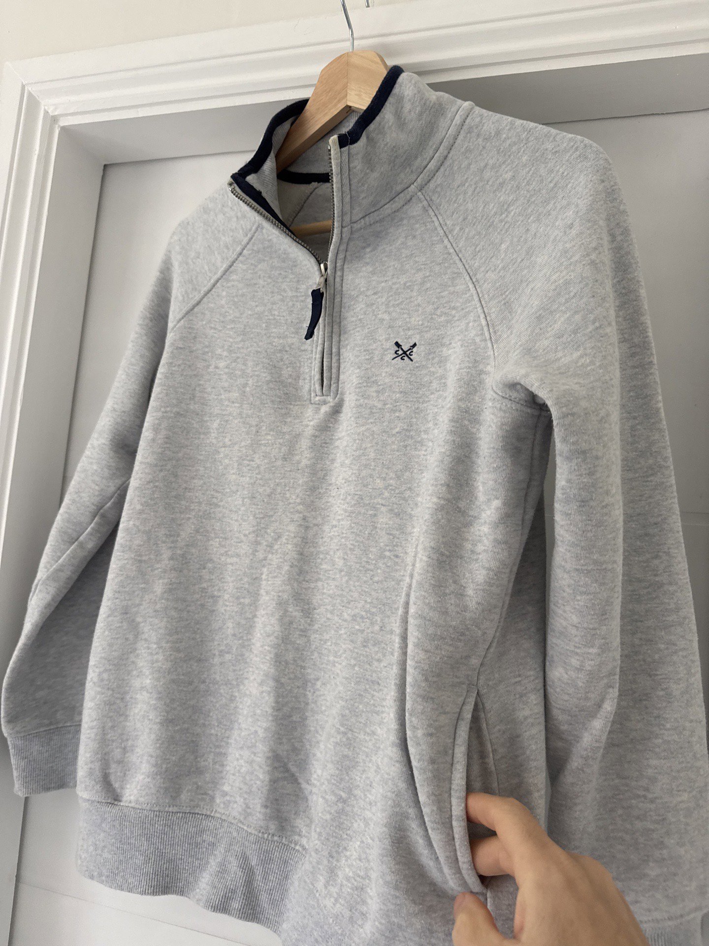 Crew Clothing Company Grey Half Zip Sweatshirt – Size 10, Crew Clothing Company, 10 years, Excellent condition — preloved on SilentSale®