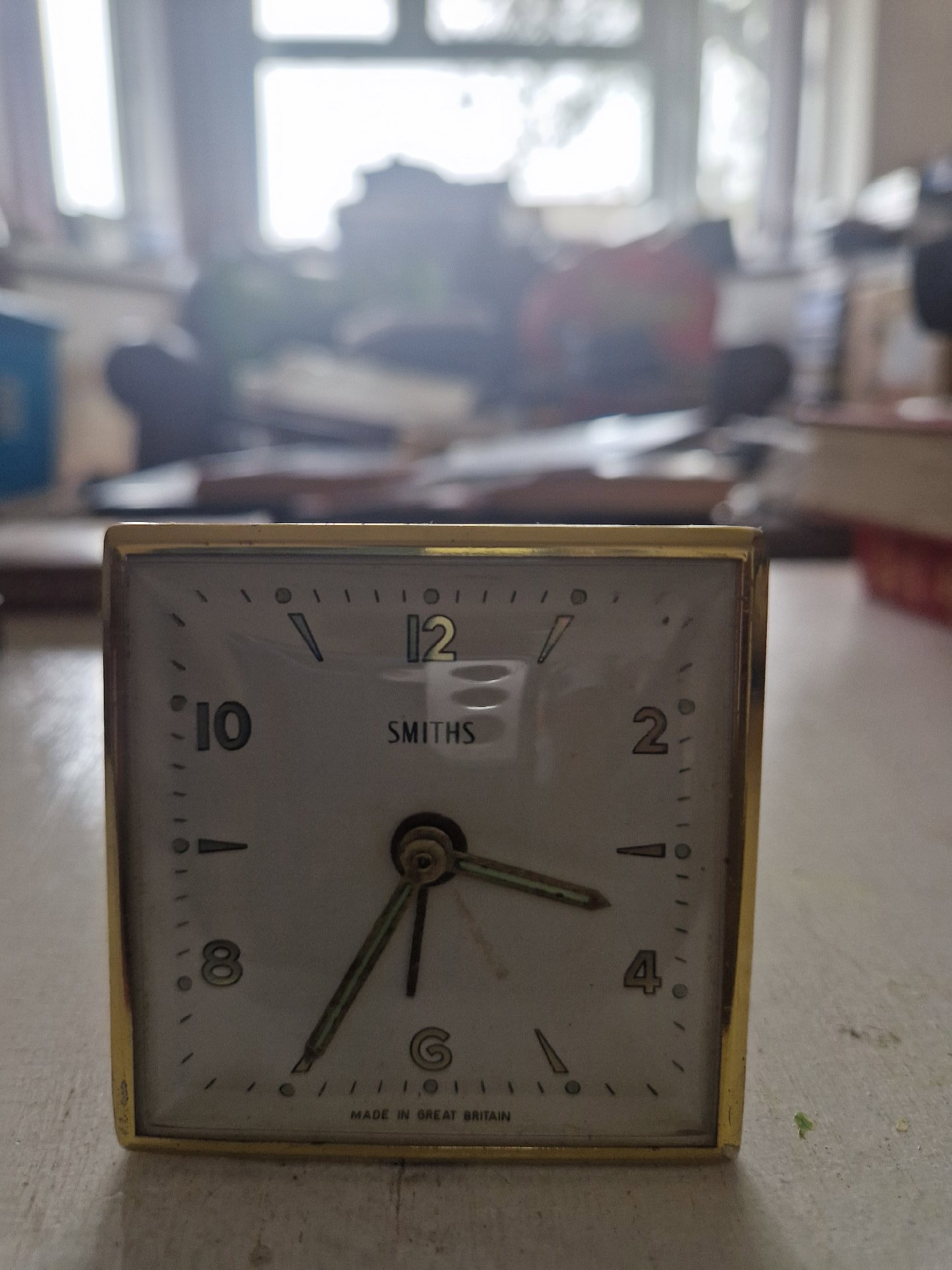 Brass-cased mechanical travel alarm clock by Smiths, smiths, Small, Excellent condition — preloved on SilentSale®